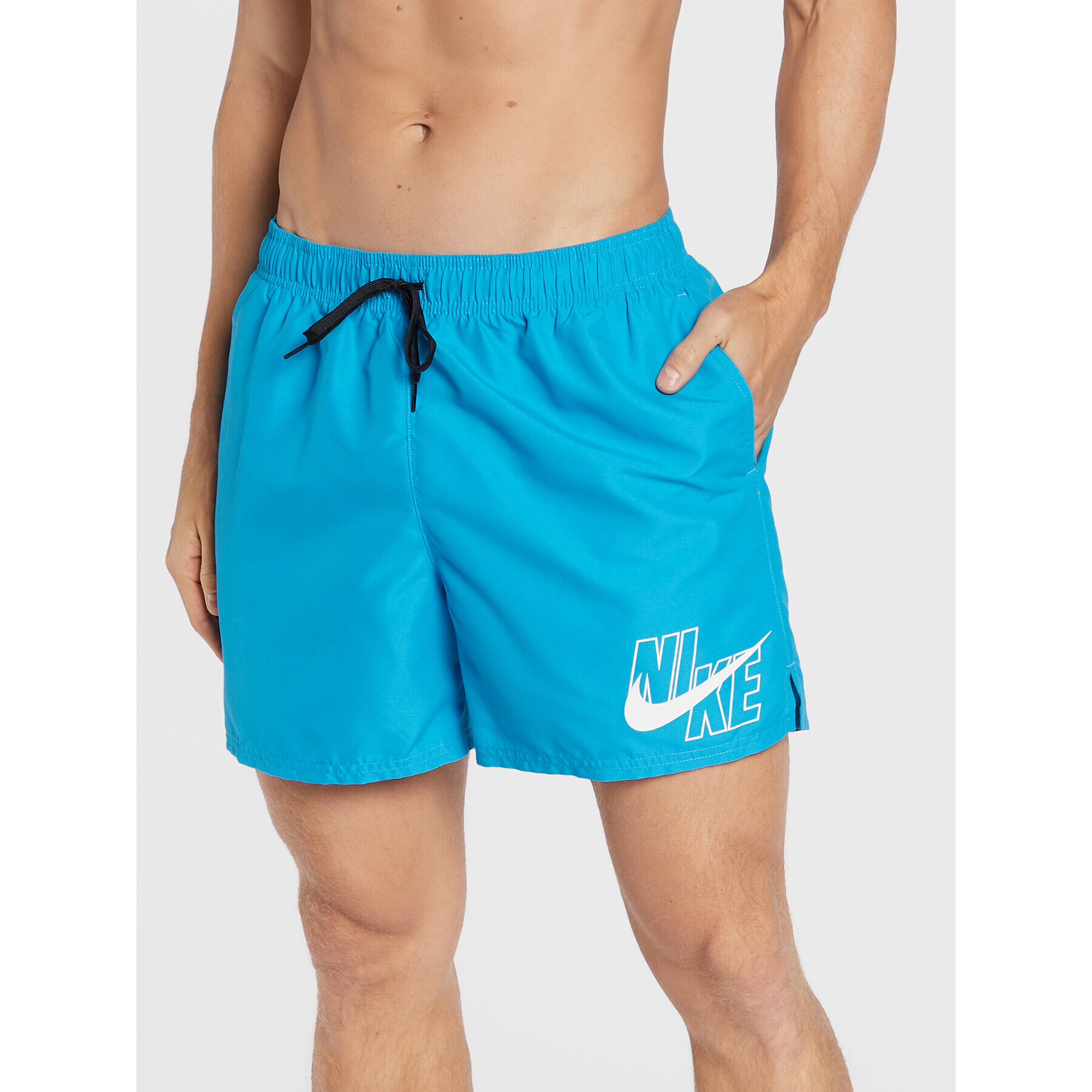 Nike Plavecké šortky Logo Lap 5 NESSA566 Modrá Regular Fit - Pepit.cz