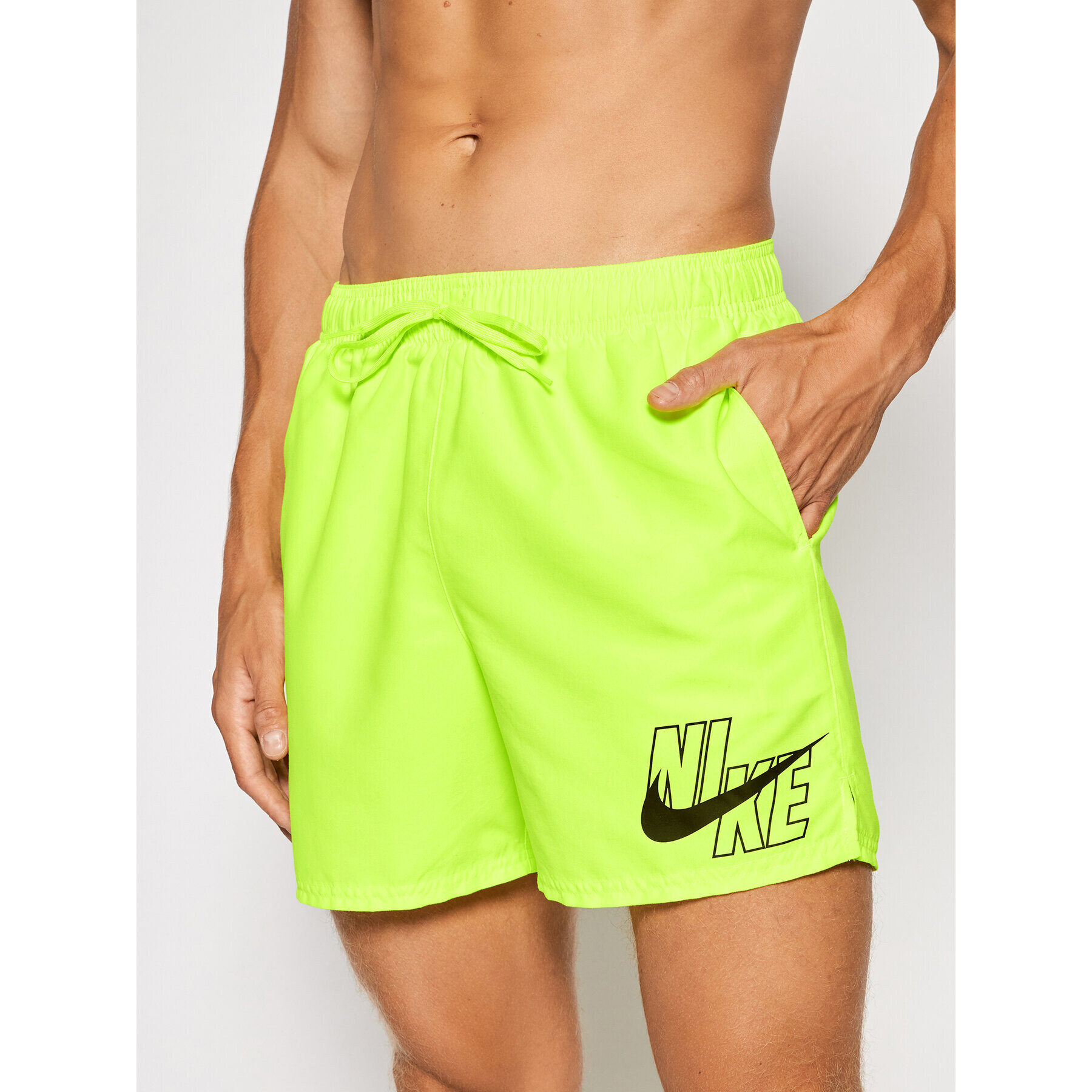 Nike Plavecké šortky Logo Lap 5 NESSA566 Žlutá Standard Fit - Pepit.cz