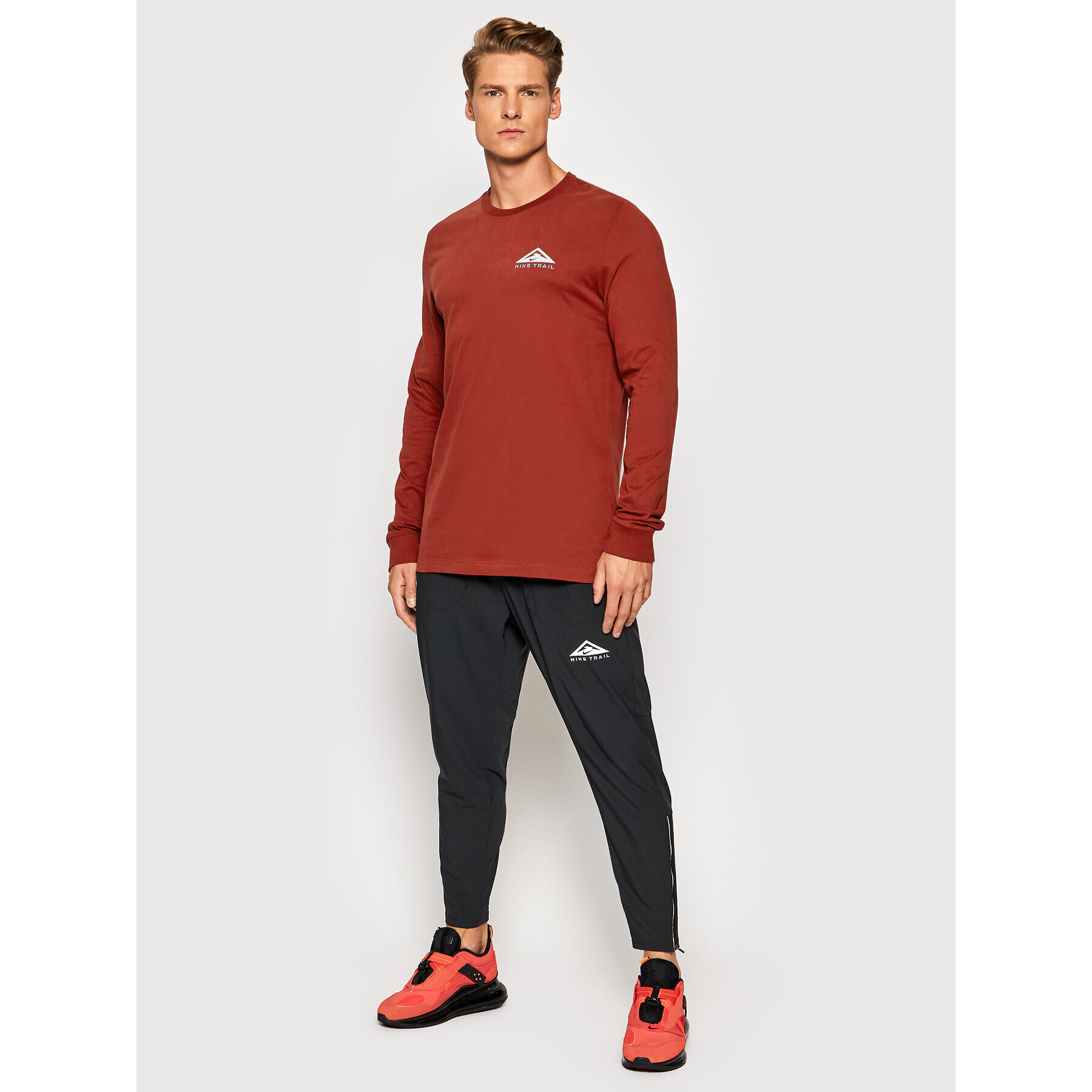 Nike S dlouhým rukávem Trail CZ9821 Bordó Standard Fit - Pepit.cz