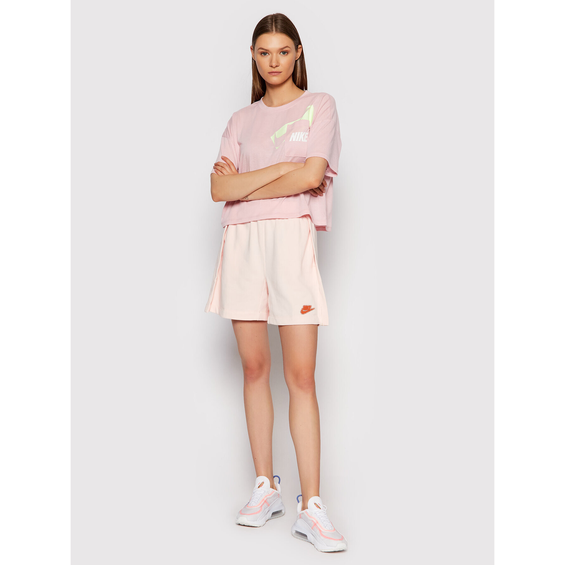 Nike Sportovní kraťasy Sportswear CZ9249 Růžová Loose Fit - Pepit.cz