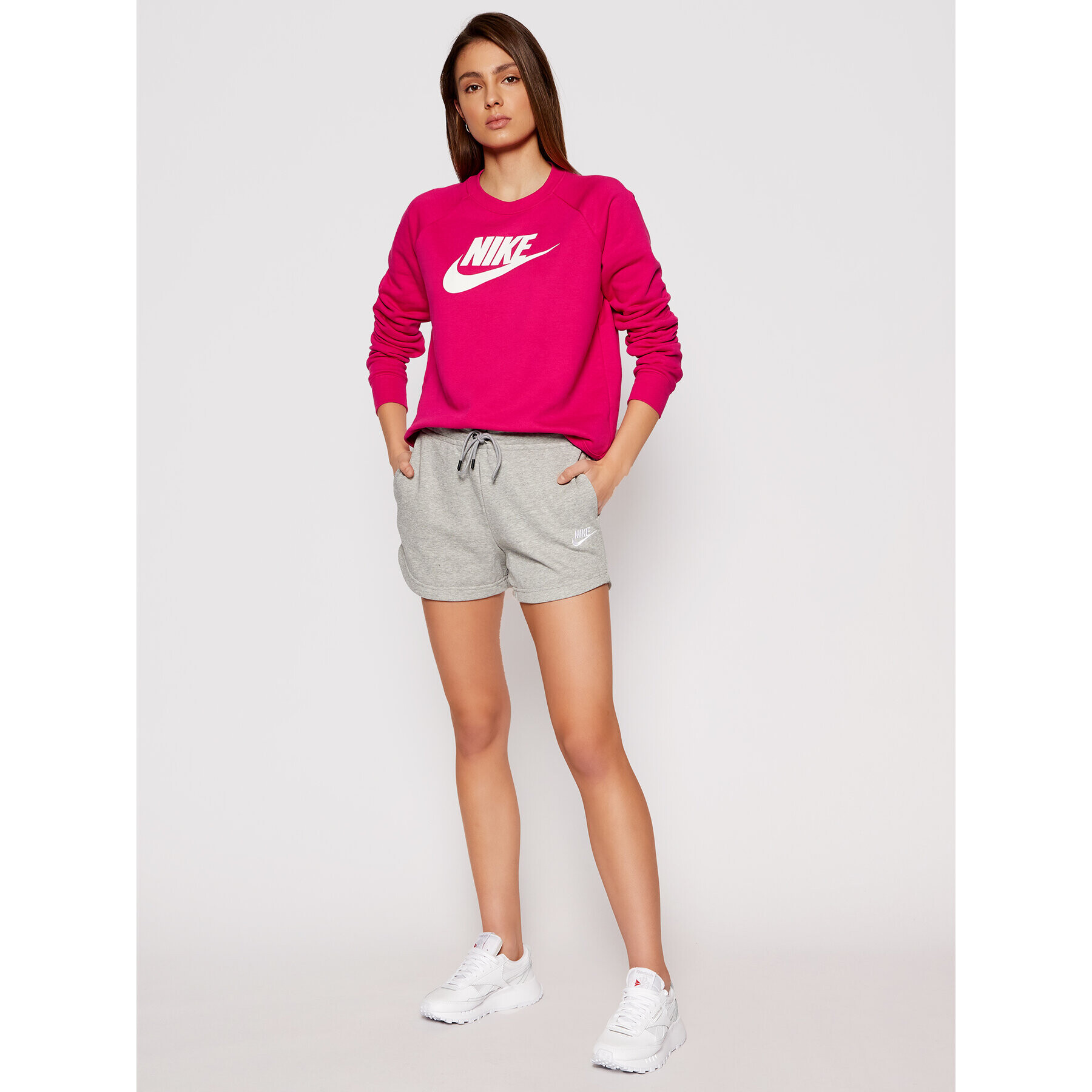 Nike Sportovní kraťasy Sportswear Essential CJ2158 Šedá Standard Fit - Pepit.cz