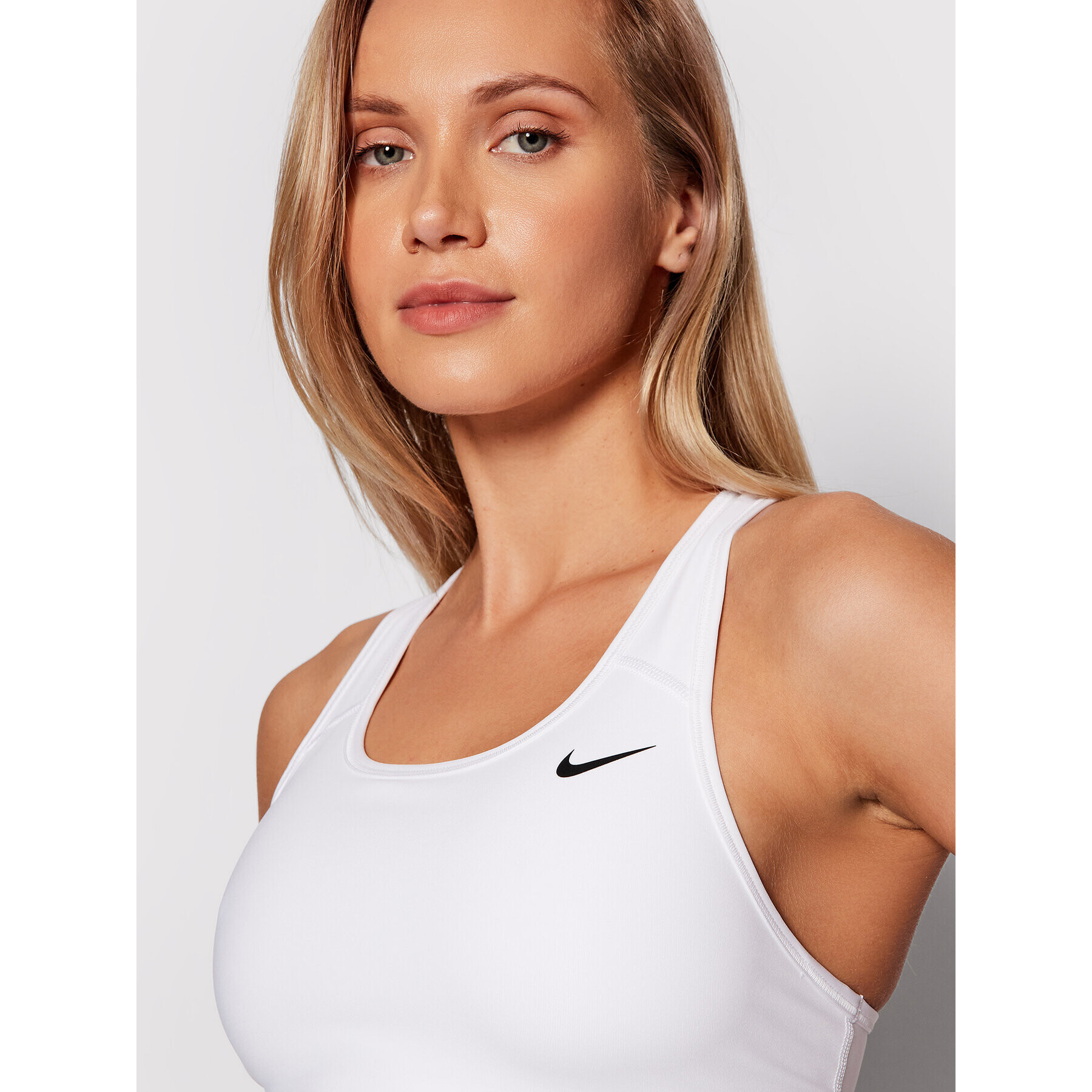 Nike Sportovní podprsenka Swoosh BV3630 Bílá - Pepit.cz