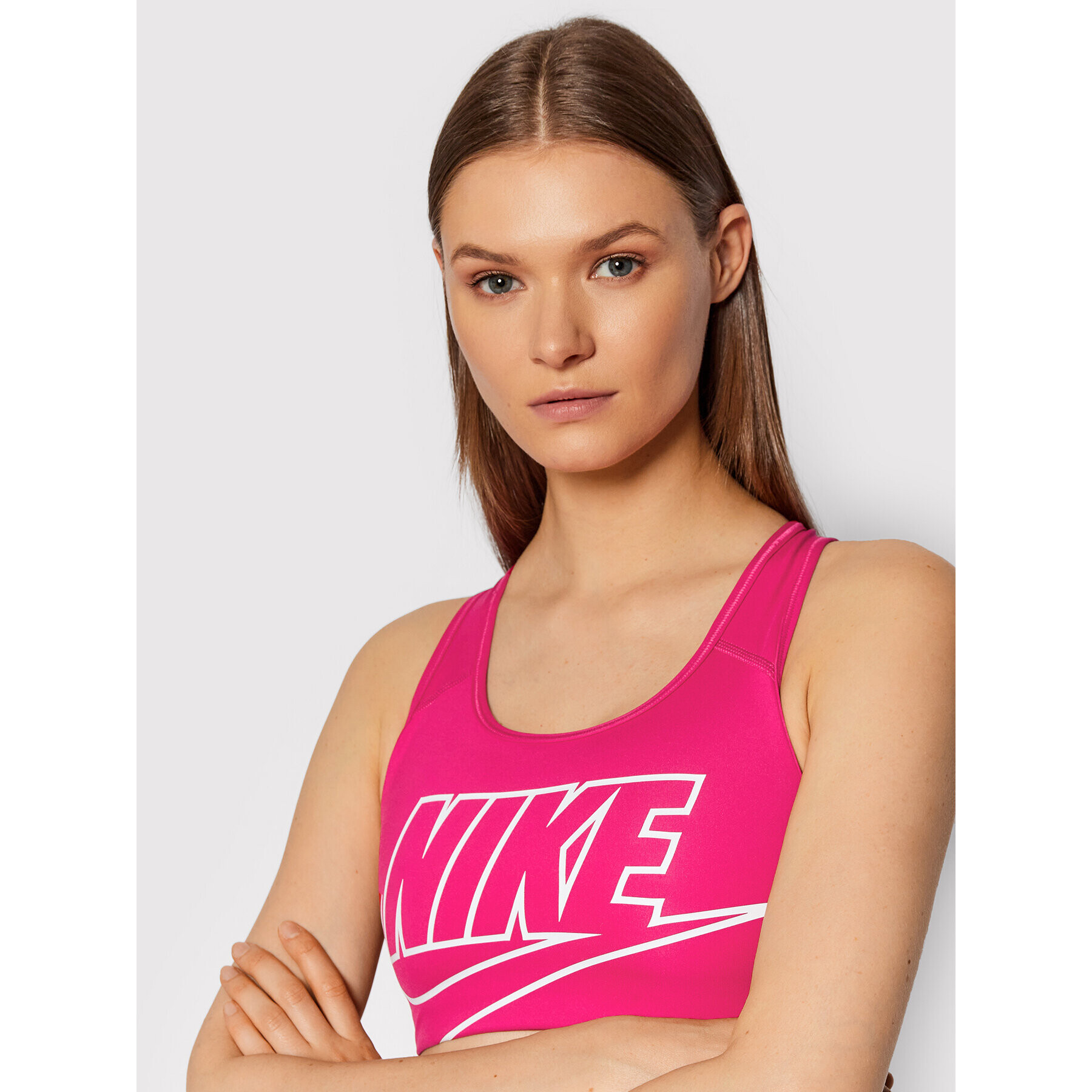 Nike Sportovní podprsenka Swoosh BV3643 Růžová - Pepit.cz