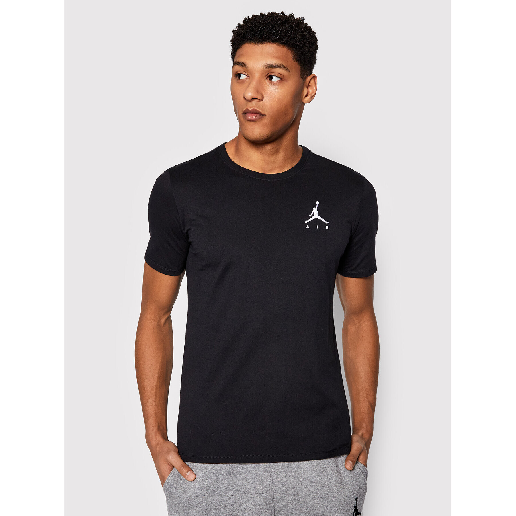 Nike T-Shirt Air Jordan Jumpman Embroidered AH5296 Černá Standard Fit - Pepit.cz