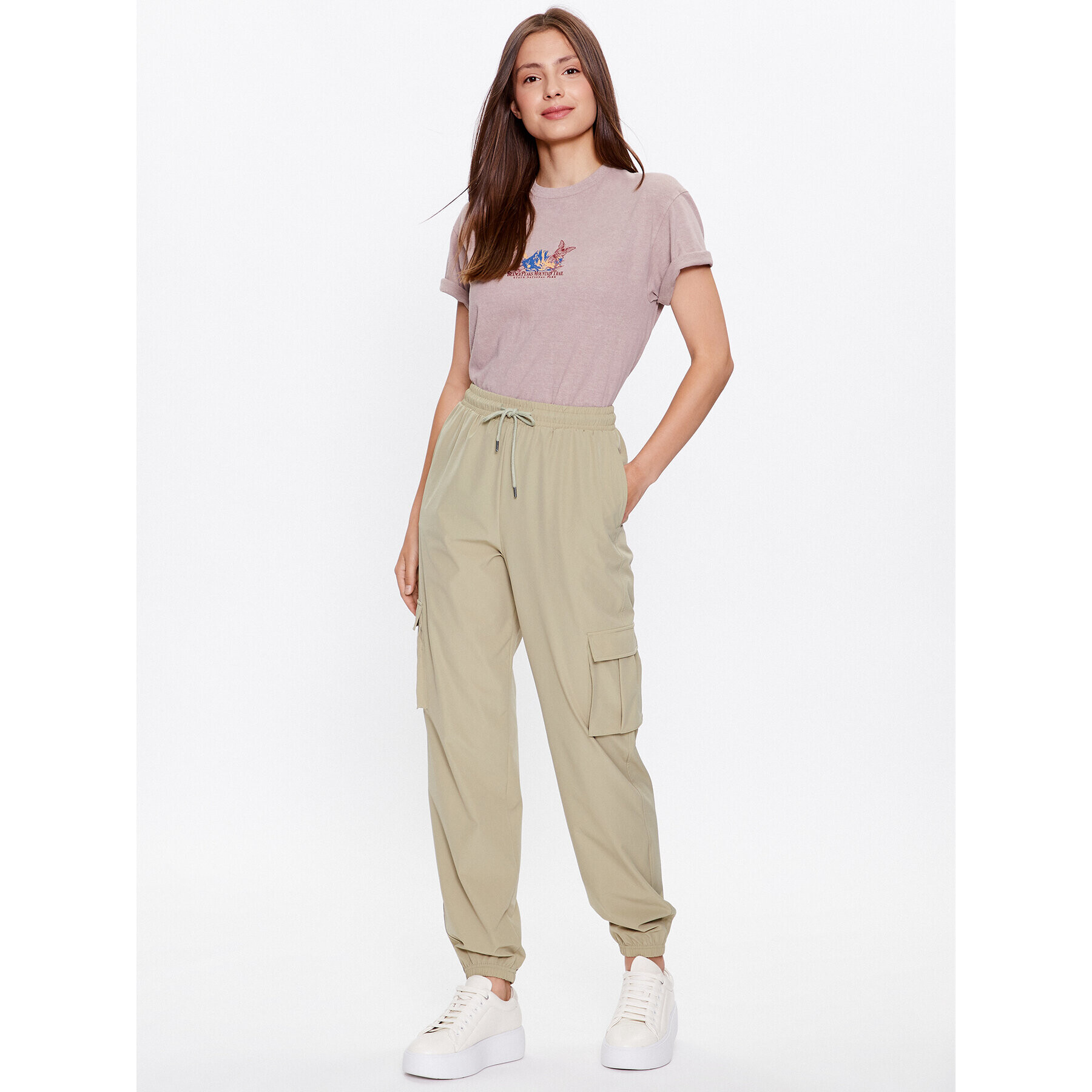 Noisy May Joggers kalhoty Kirby 27026174 Zelená Cargo Fit - Pepit.cz