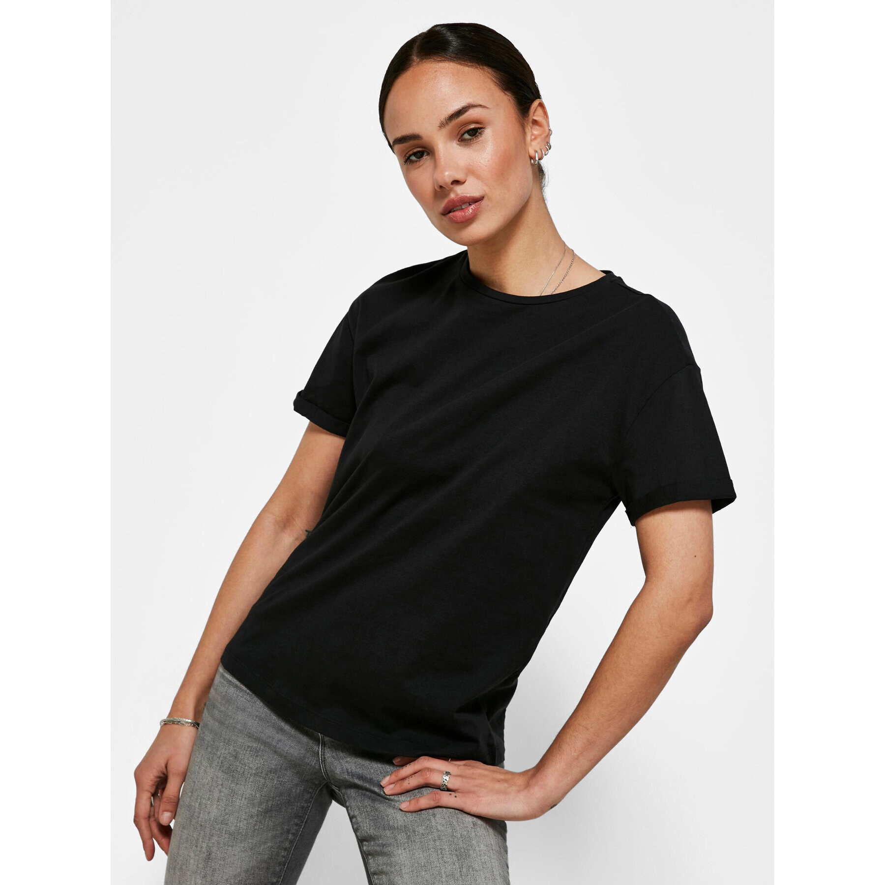 Noisy May T-Shirt Brandy 27010978 Černá Relaxed Fit - Pepit.cz