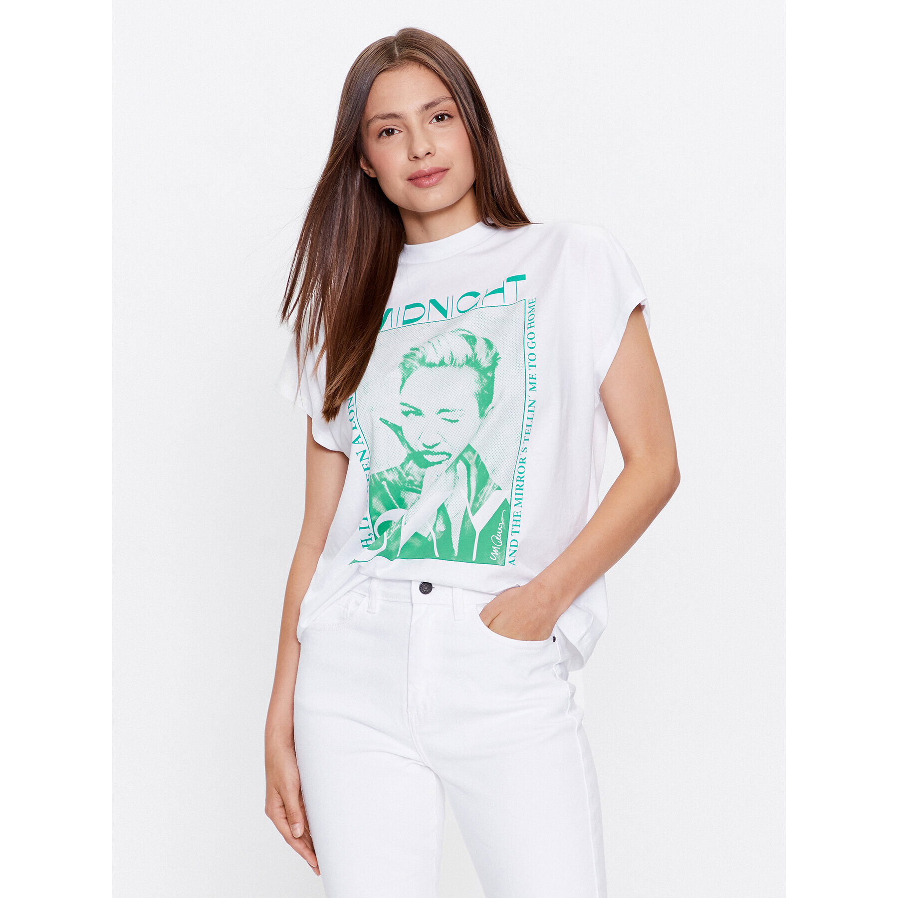 Noisy May T-Shirt Hailey 27025632 Bílá Regular Fit - Pepit.cz