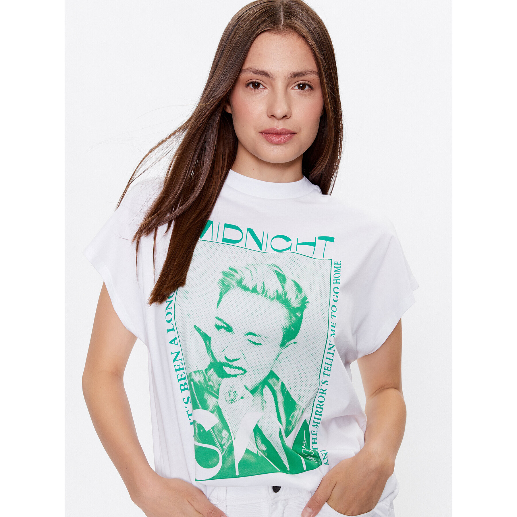 Noisy May T-Shirt Hailey 27025632 Bílá Regular Fit - Pepit.cz