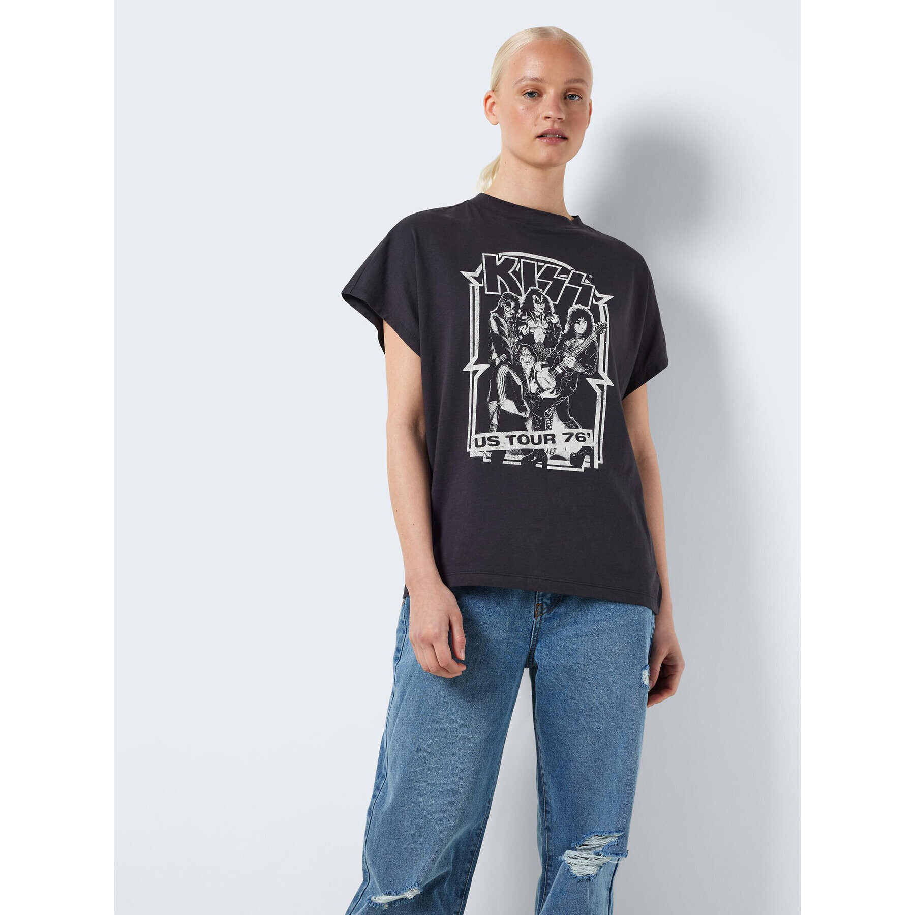 Noisy May T-Shirt Hailey 27028380 Šedá Relaxed Fit - Pepit.cz