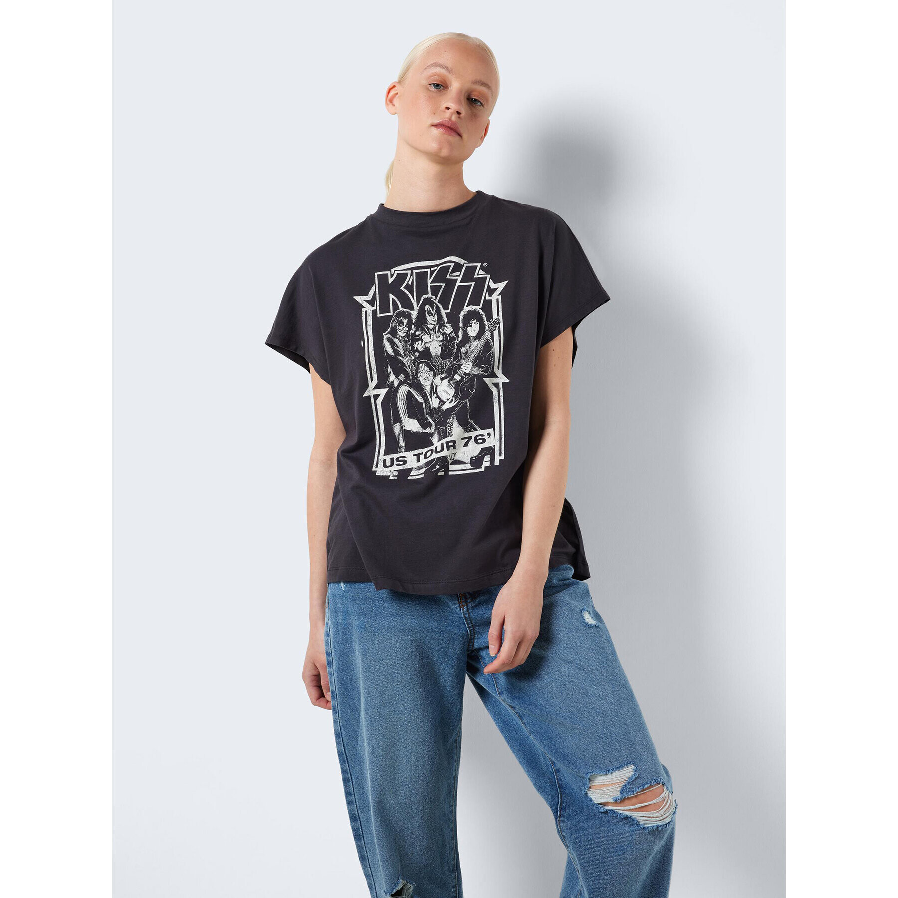 Noisy May T-Shirt Hailey 27028380 Šedá Relaxed Fit - Pepit.cz