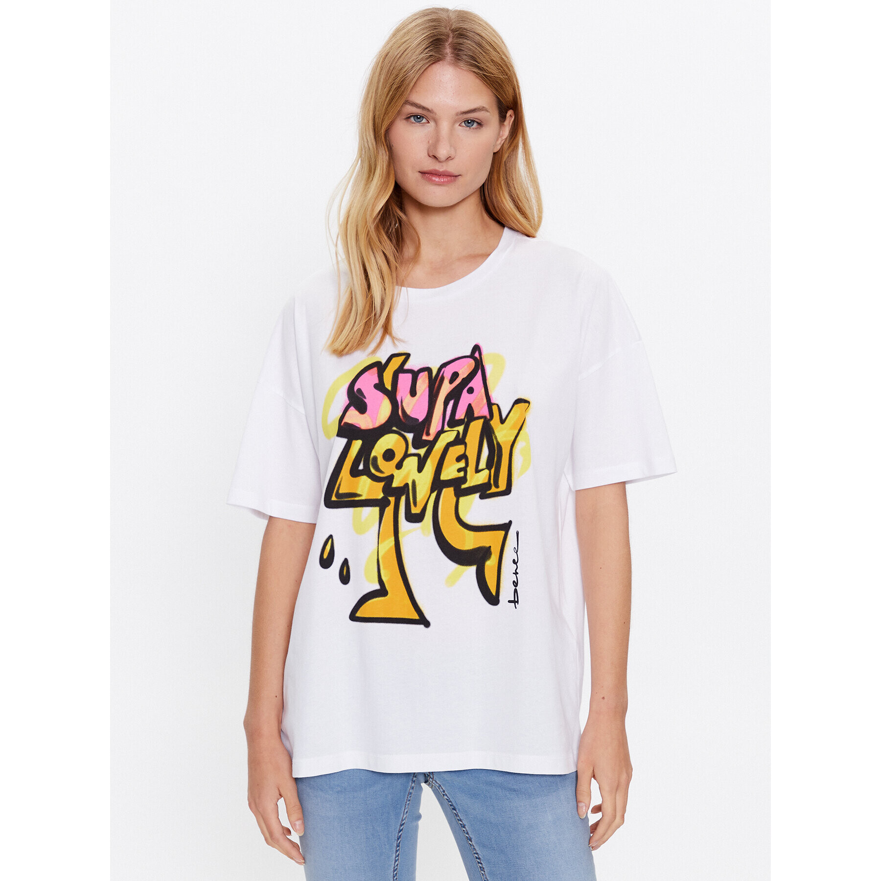 Noisy May T-Shirt Ida 27024415 Bílá Oversize - Pepit.cz