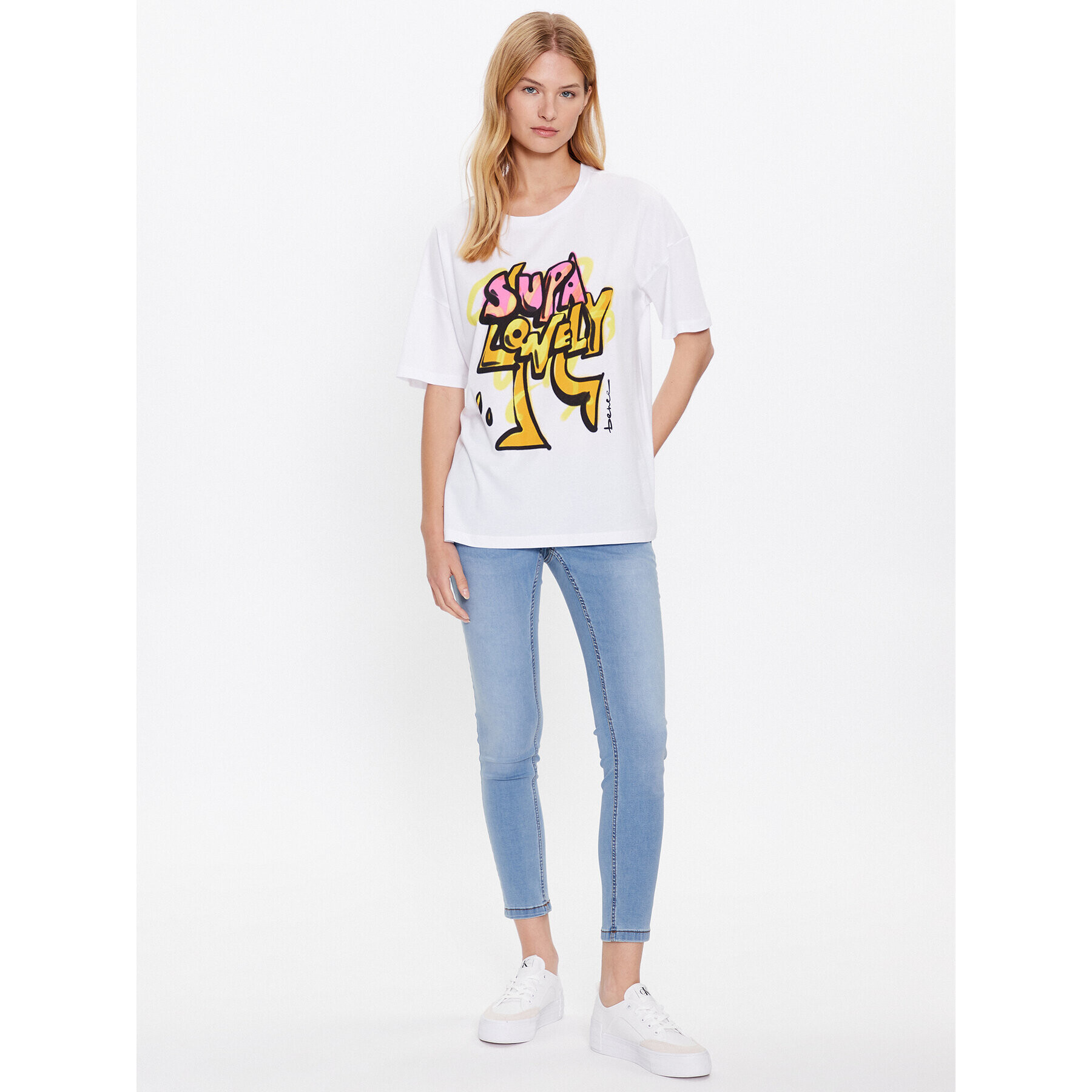 Noisy May T-Shirt Ida 27024415 Bílá Oversize - Pepit.cz