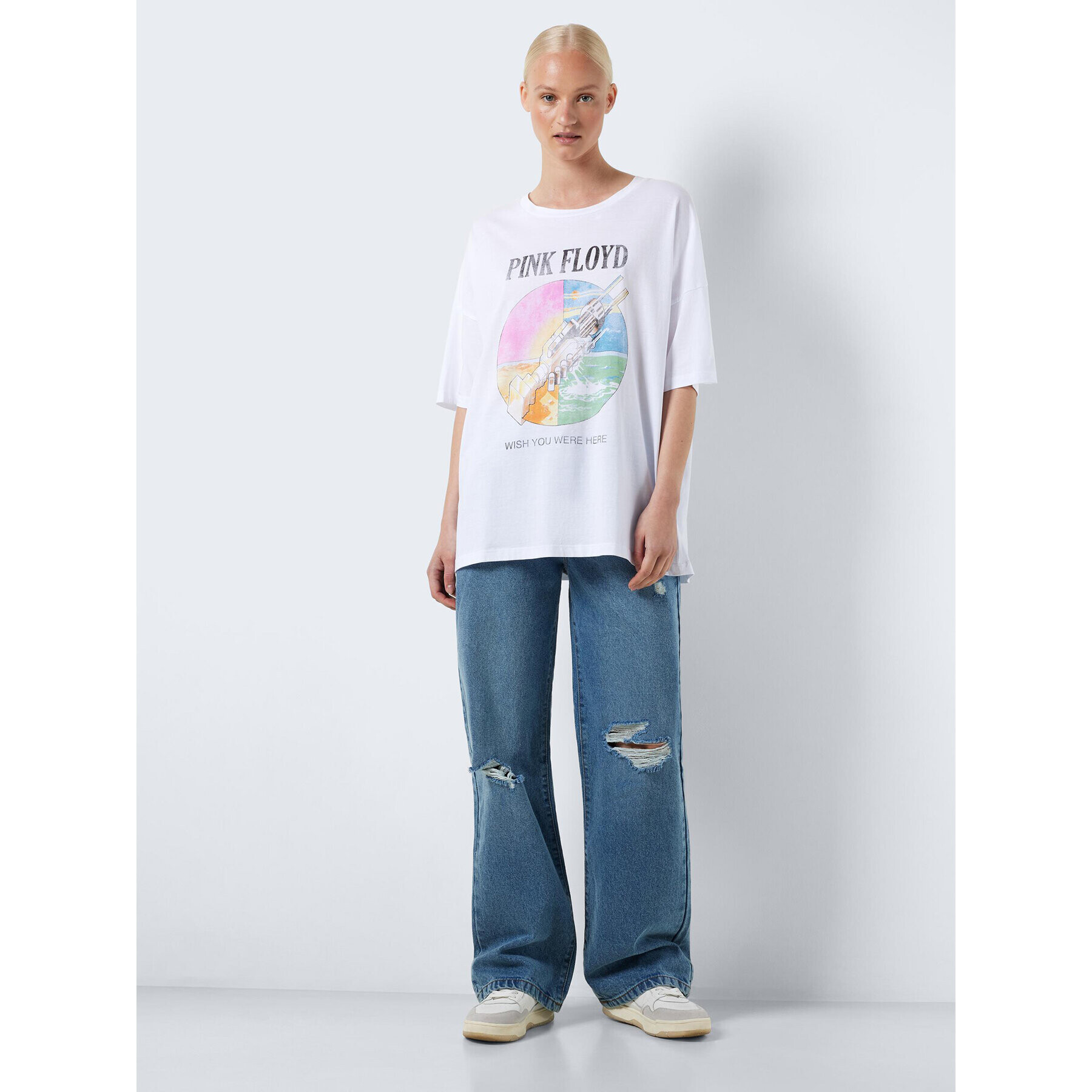 Noisy May T-Shirt Ida 27028377 Bílá Relaxed Fit - Pepit.cz