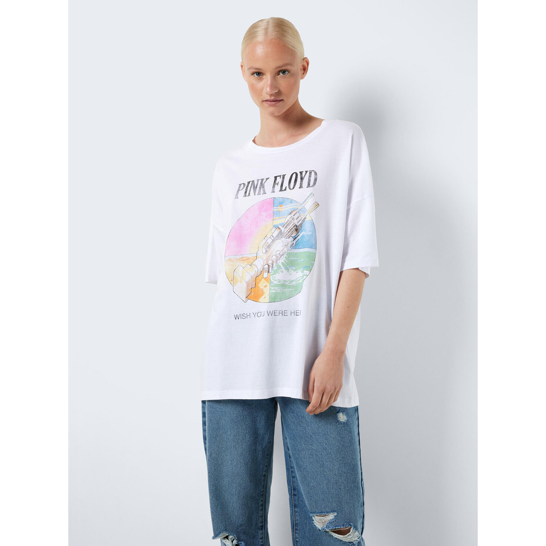 Noisy May T-Shirt Ida 27028377 Bílá Relaxed Fit - Pepit.cz