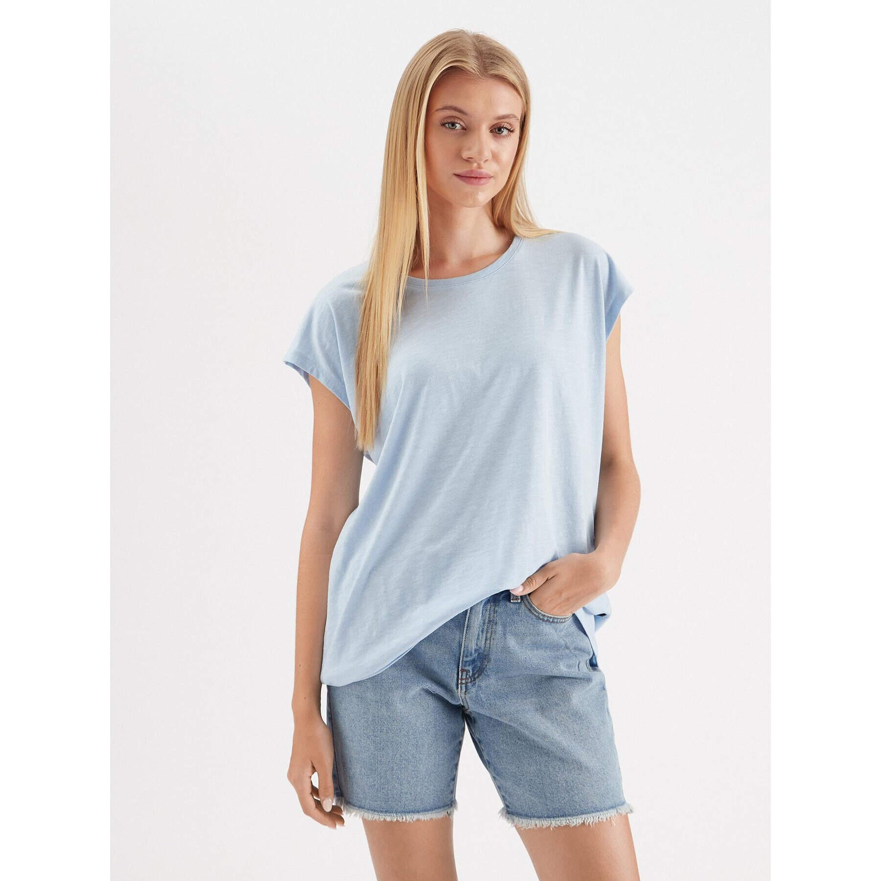 Noisy May T-Shirt Mathilde 27002573 Modrá Oversize - Pepit.cz