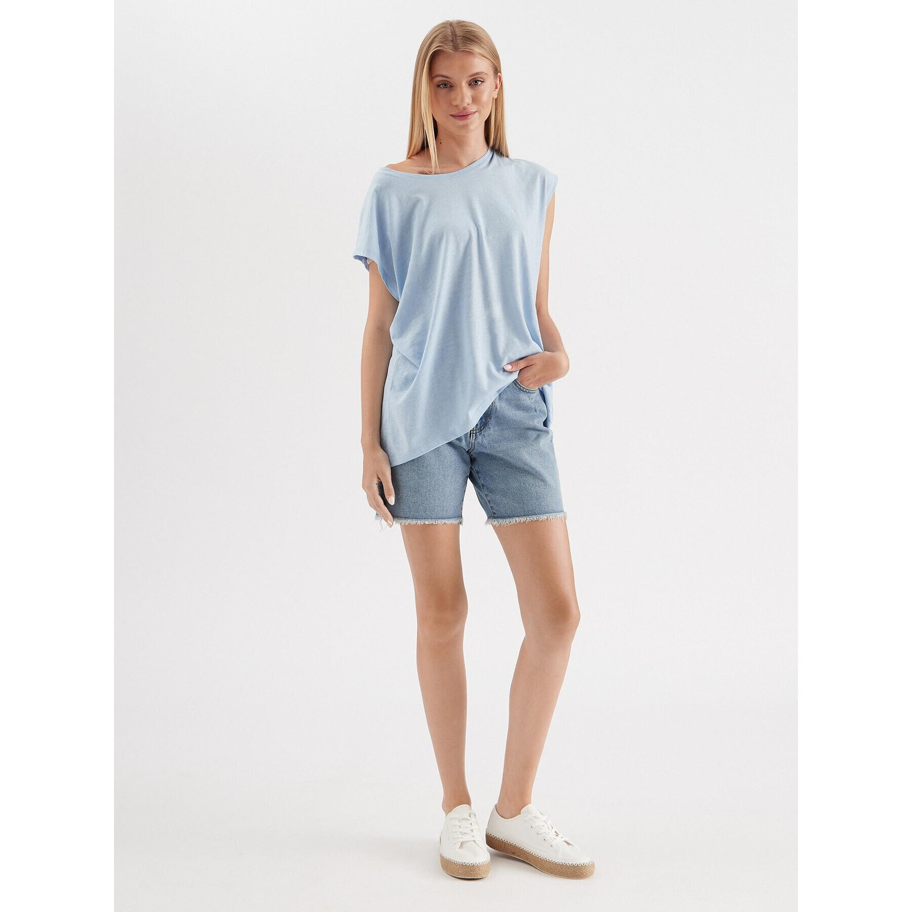 Noisy May T-Shirt Mathilde 27002573 Modrá Oversize - Pepit.cz