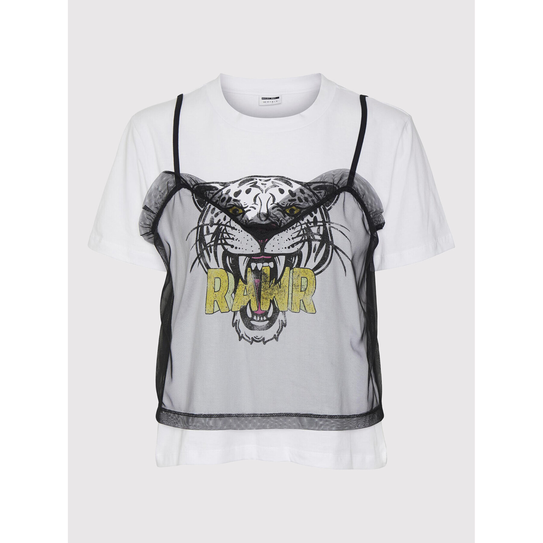 Noisy May T-Shirt Tanny 27020653 Bílá Regular Fit - Pepit.cz