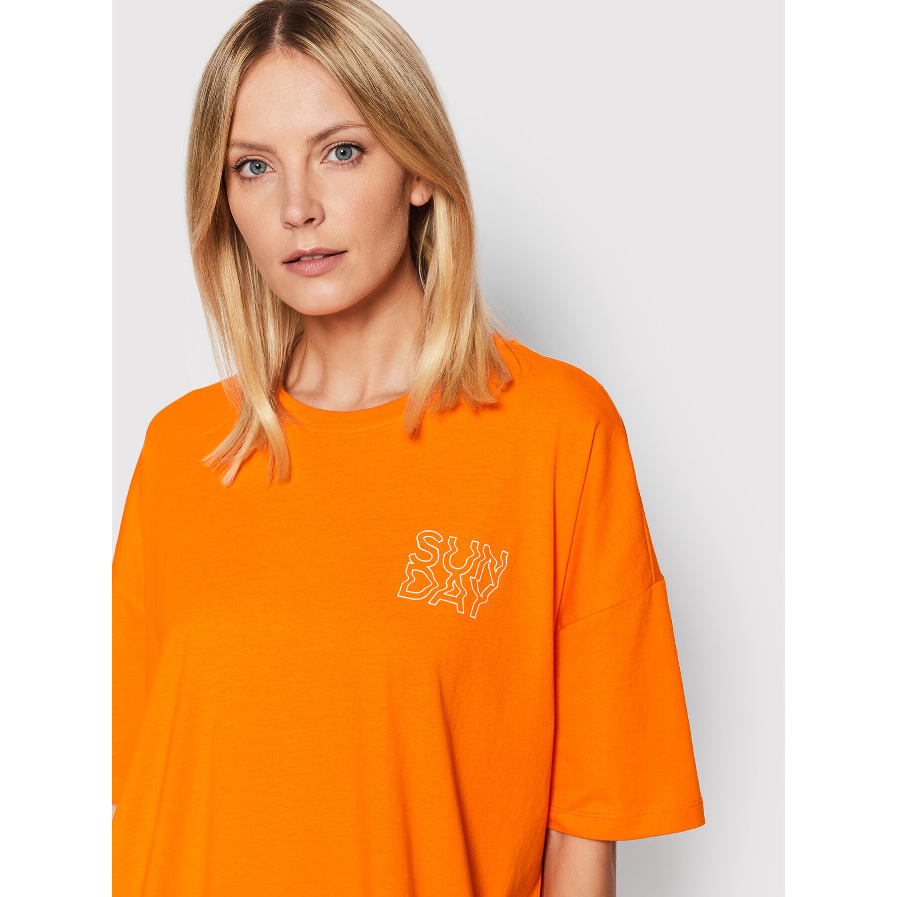 Noisy May T-Shirt Tessie 27020437 Oranžová Oversize - Pepit.cz