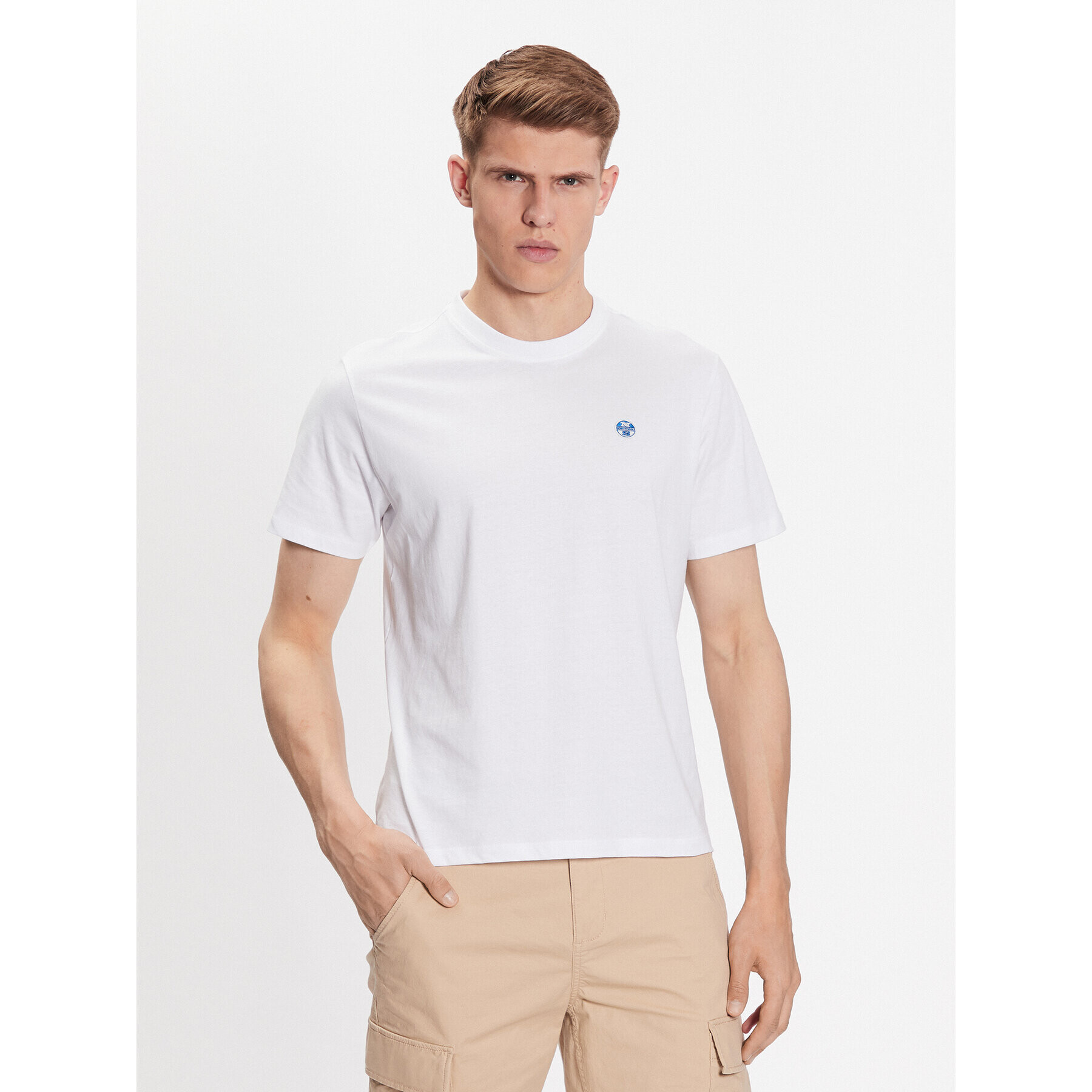 North Sails T-Shirt 692812 Bílá Regular Fit - Pepit.cz