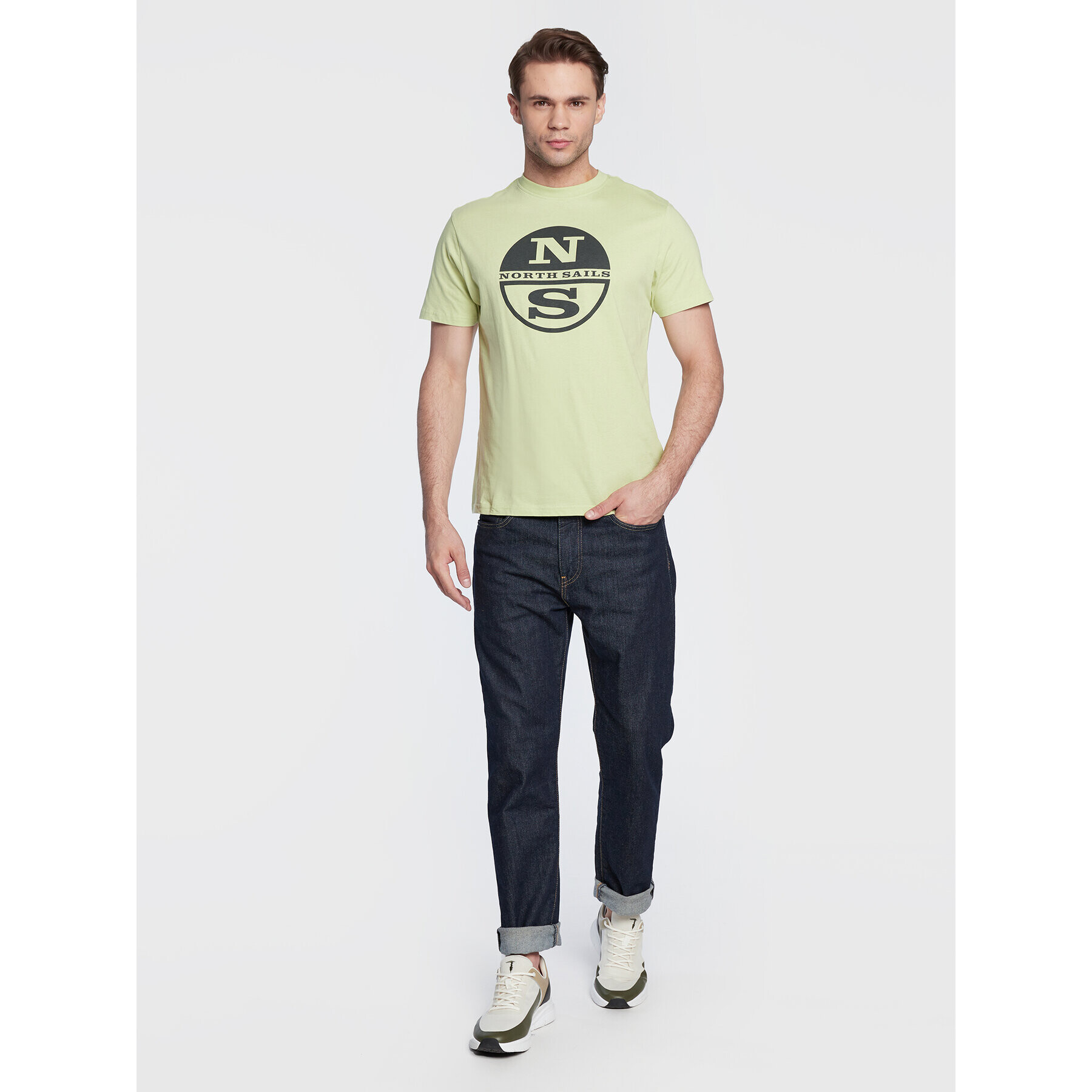 North Sails T-Shirt Graphic 692815 Zelená Regular Fit - Pepit.cz