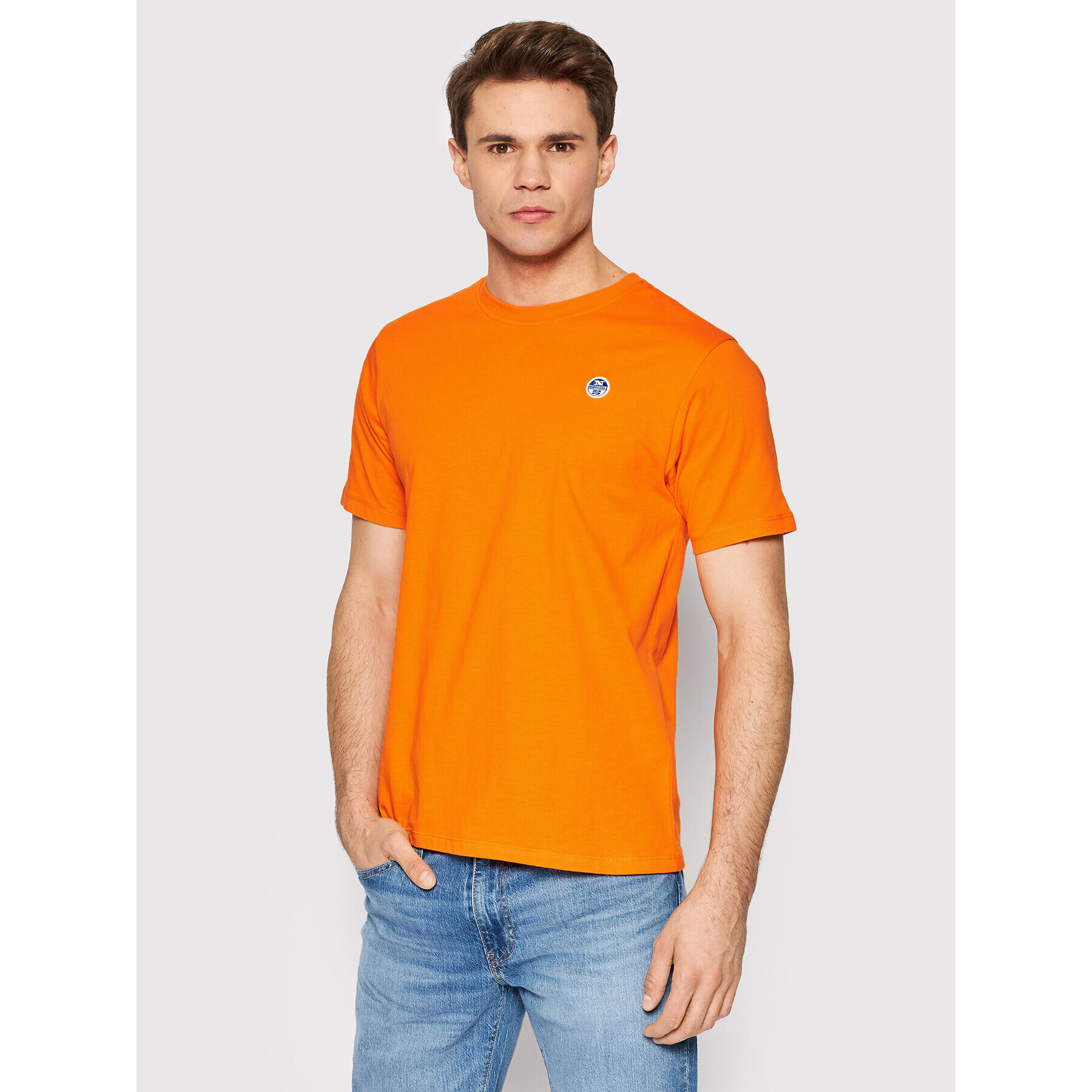 North Sails T-Shirt Logo 692791 Oranžová Regular Fit - Pepit.cz