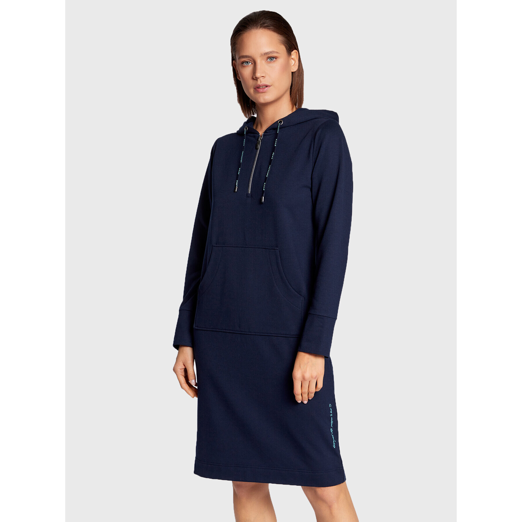 Olsen Úpletové šaty Comfy Code 13001664 Tmavomodrá Regular Fit - Pepit.cz