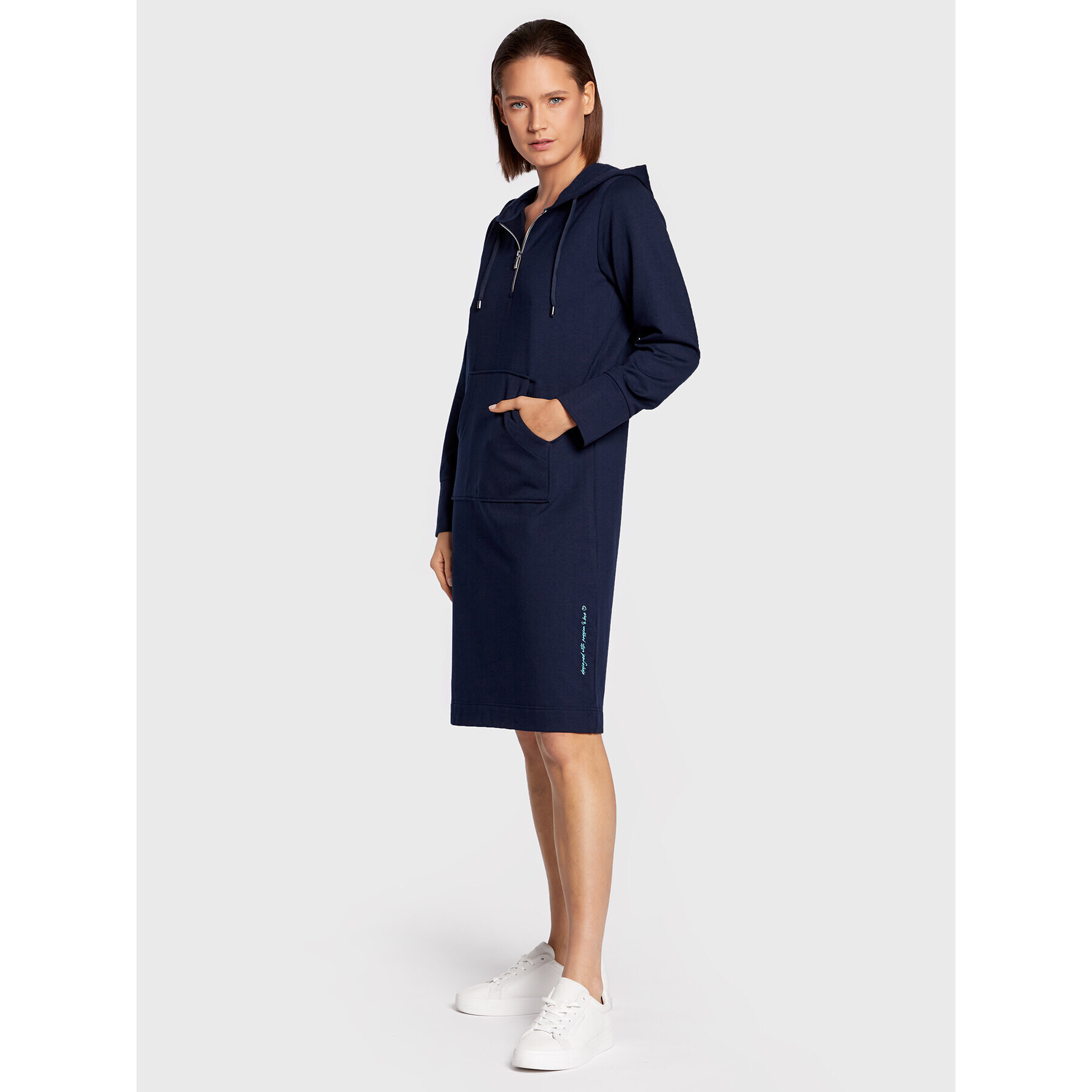 Olsen Úpletové šaty Comfy Code 13001664 Tmavomodrá Regular Fit - Pepit.cz