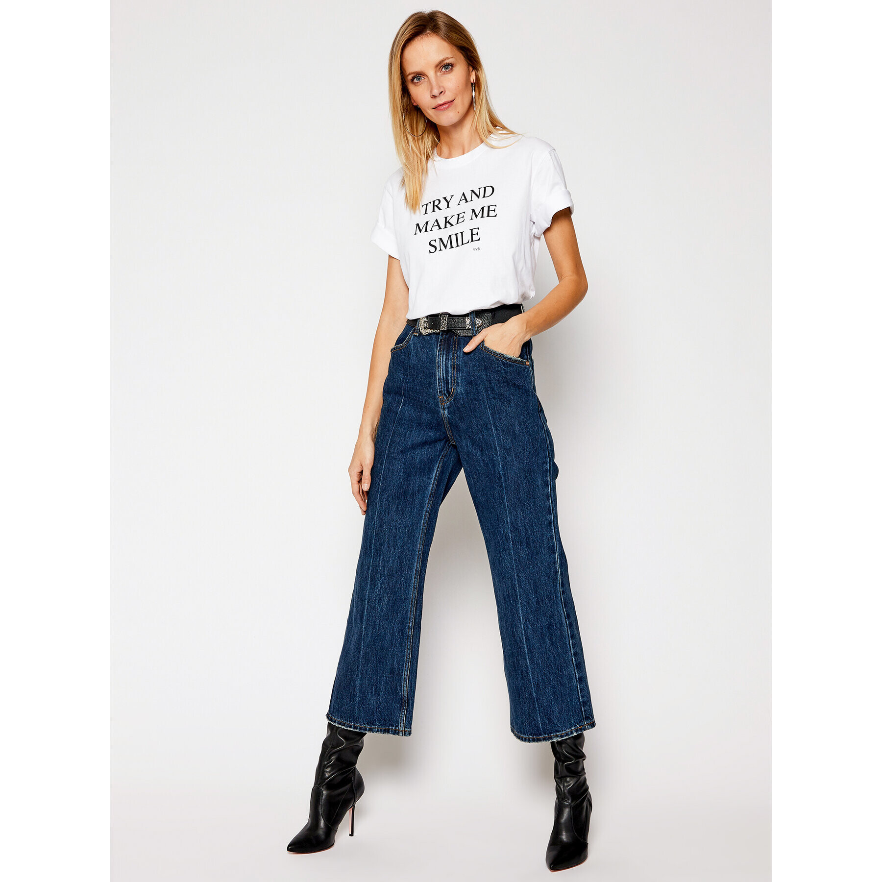 One Teaspoon Cropper Fit džíny Libertin 22931 Tmavomodrá Cropped Fit - Pepit.cz