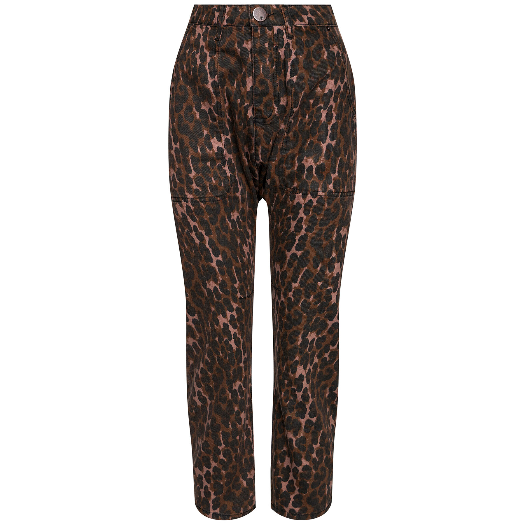 One Teaspoon Jeansy boyfirend Leopard Sinner 23486 Hnědá Relaxed Fit - Pepit.cz