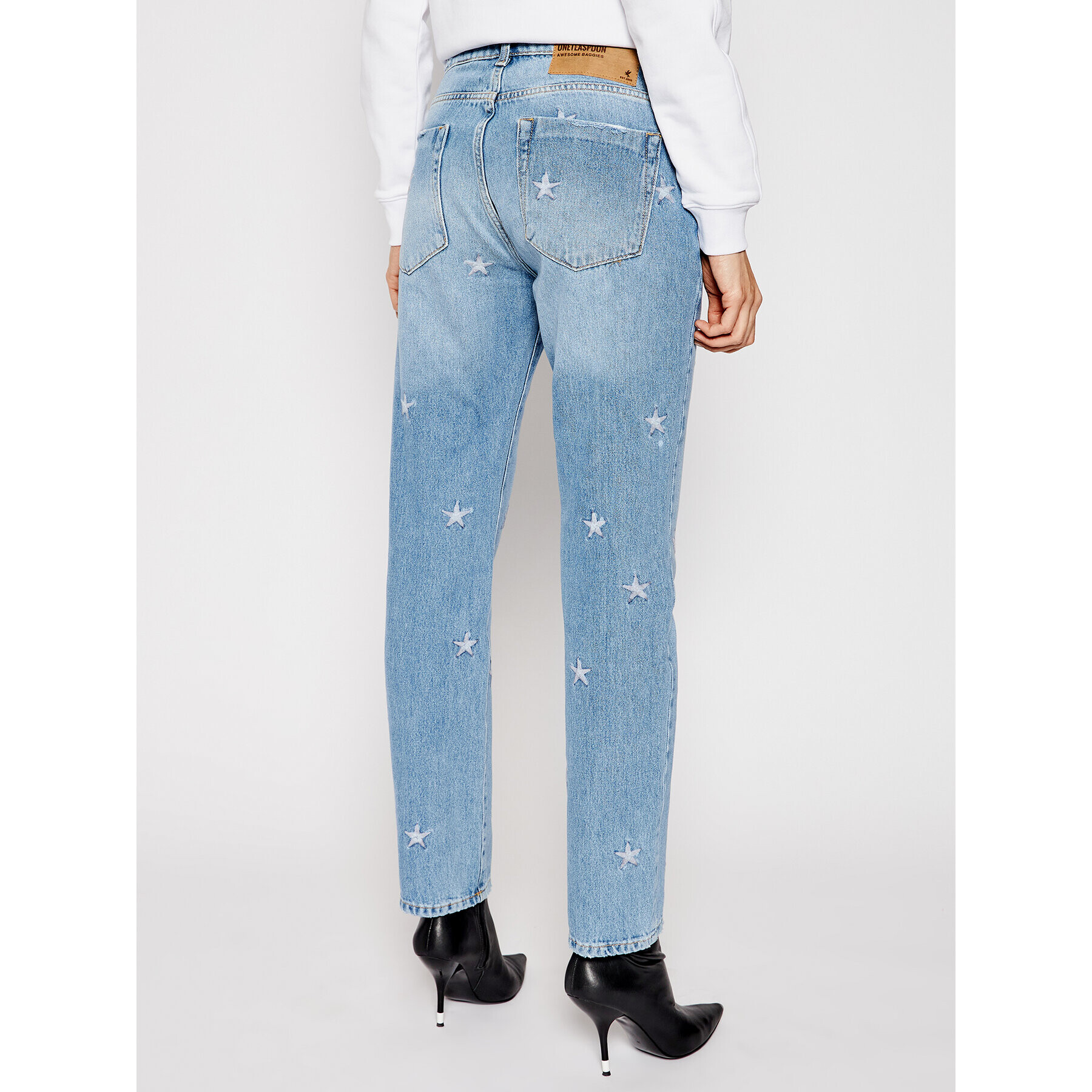 One Teaspoon Jeansy Pac Star Awe Bag 23631 Modrá Straight Leg - Pepit.cz