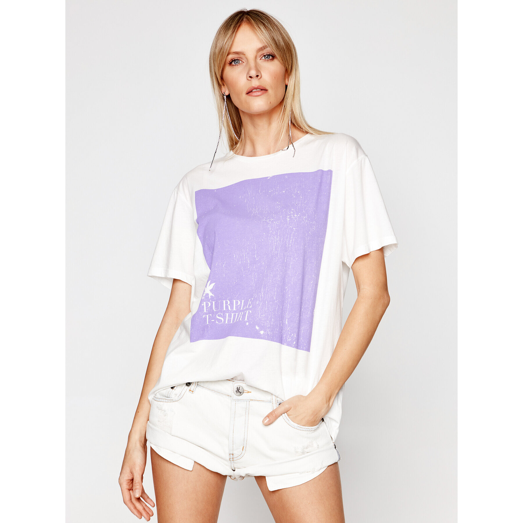 One Teaspoon T-Shirt Bf Tee 23889 Bílá Regular Fit - Pepit.cz