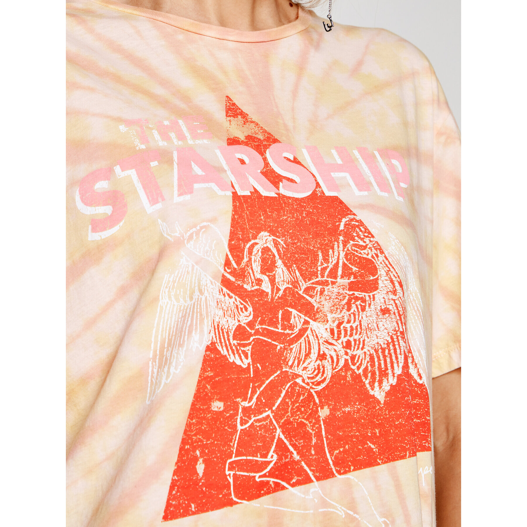 One Teaspoon T-Shirt Starship Sunset Tie Dye Tee 23917 Oranžová Boyfriend Fit - Pepit.cz