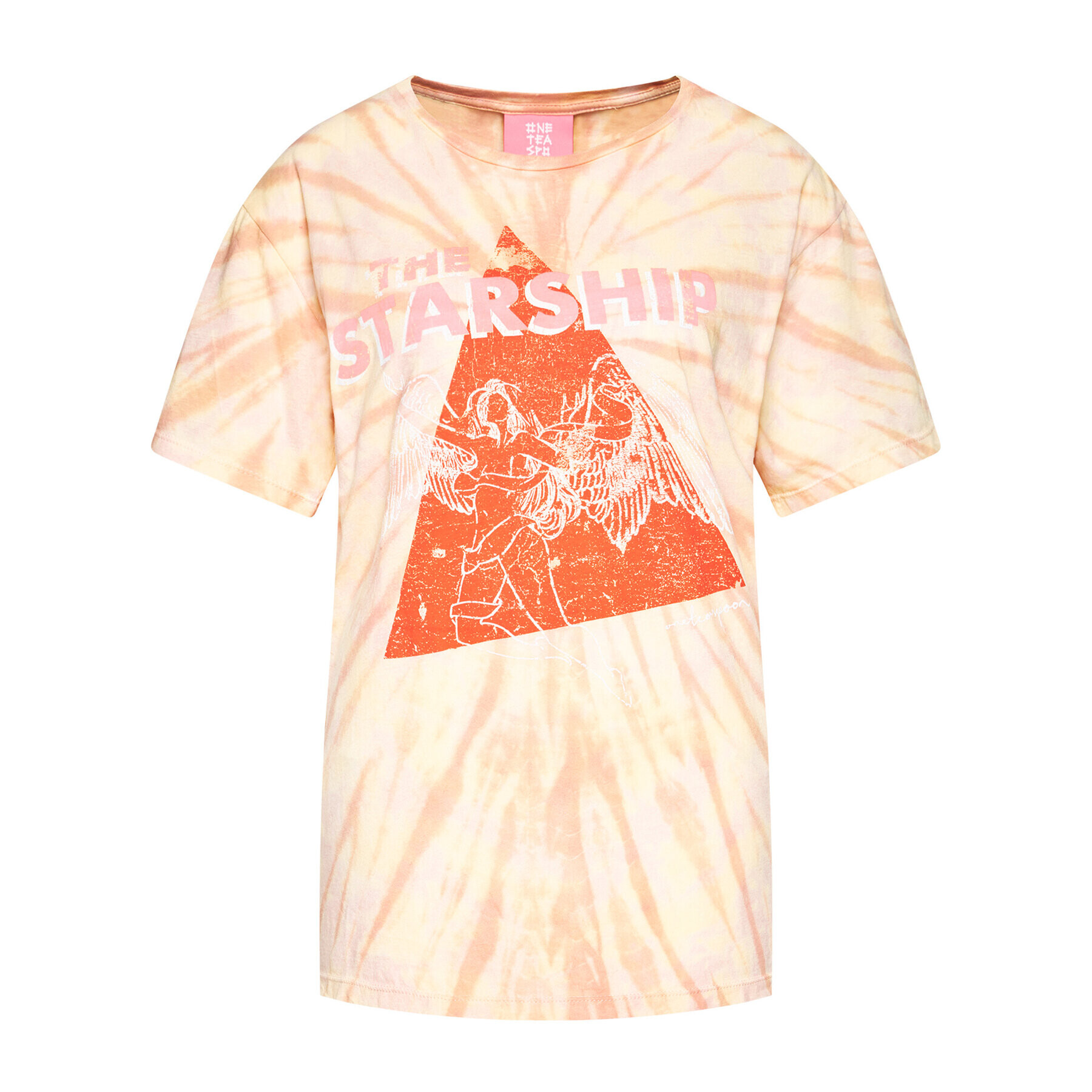 One Teaspoon T-Shirt Starship Sunset Tie Dye Tee 23917 Oranžová Boyfriend Fit - Pepit.cz