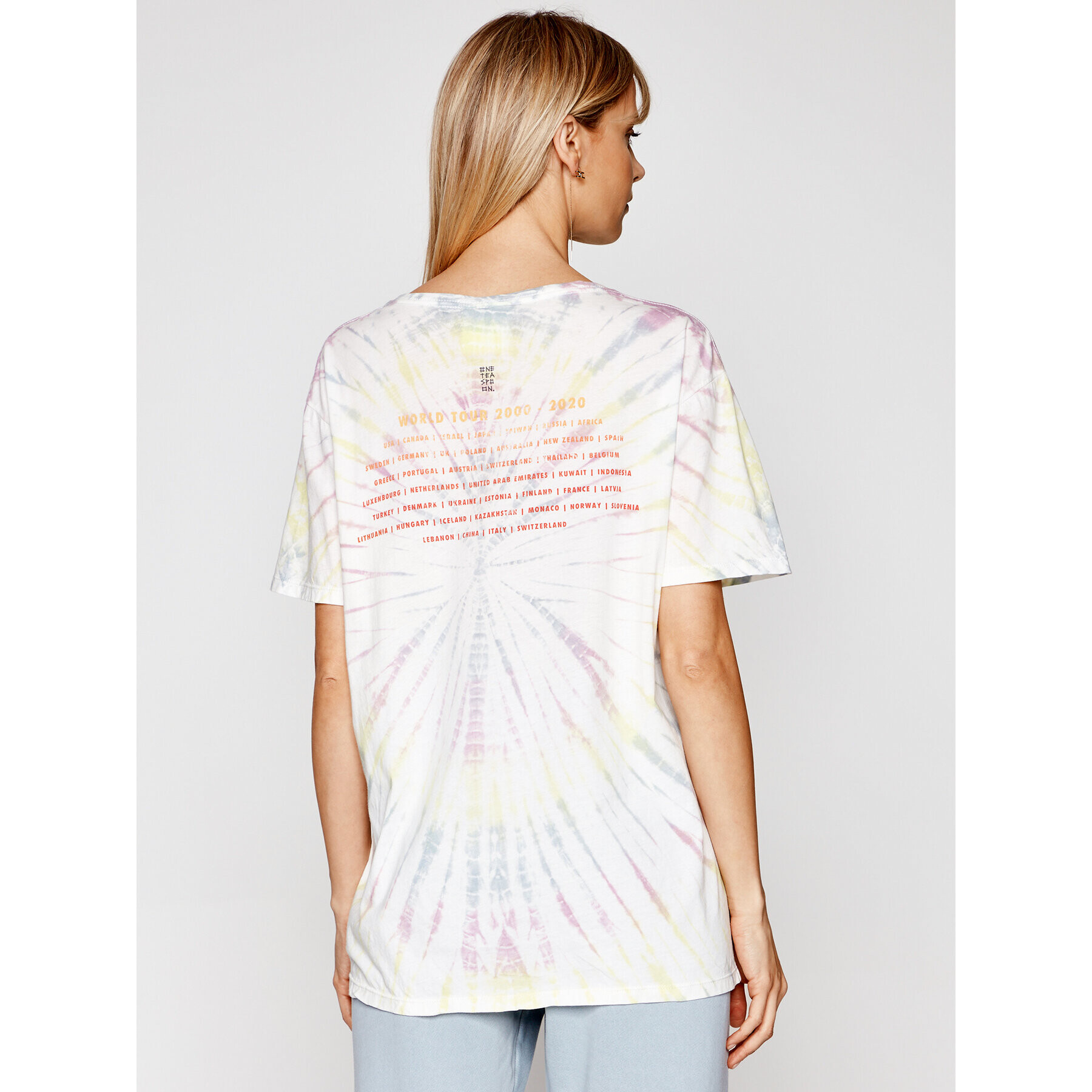 One Teaspoon T-Shirt Starship Tye Dye Boyfriend Tee 23901 Barevná Boyfriend Fit - Pepit.cz