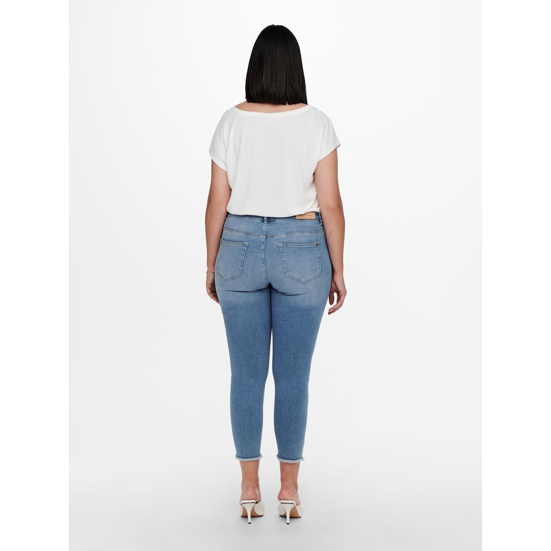 ONLY Carmakoma Jeansy 15198408 Modrá Skinny Fit - Pepit.cz