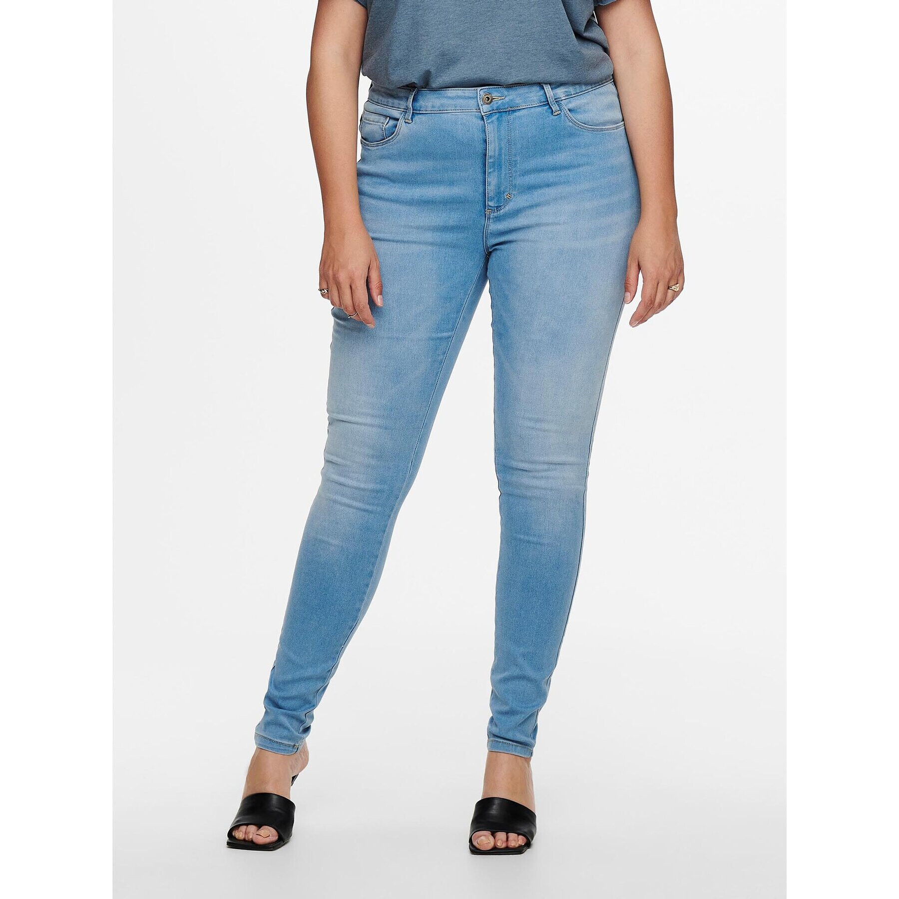 ONLY Carmakoma Jeansy 15199400 Modrá Skinny Fit - Pepit.cz