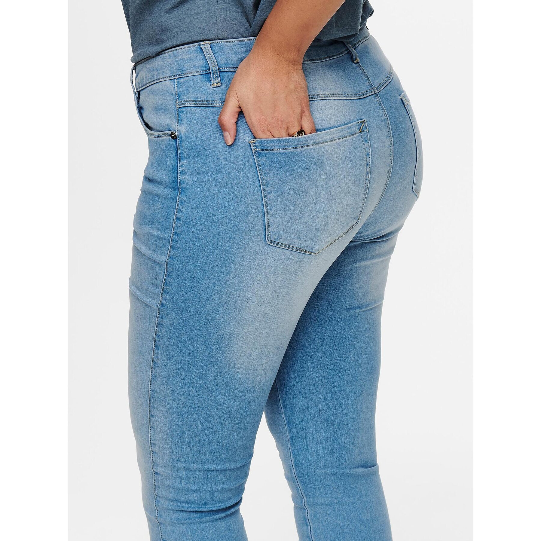 ONLY Carmakoma Jeansy 15199400 Modrá Skinny Fit - Pepit.cz