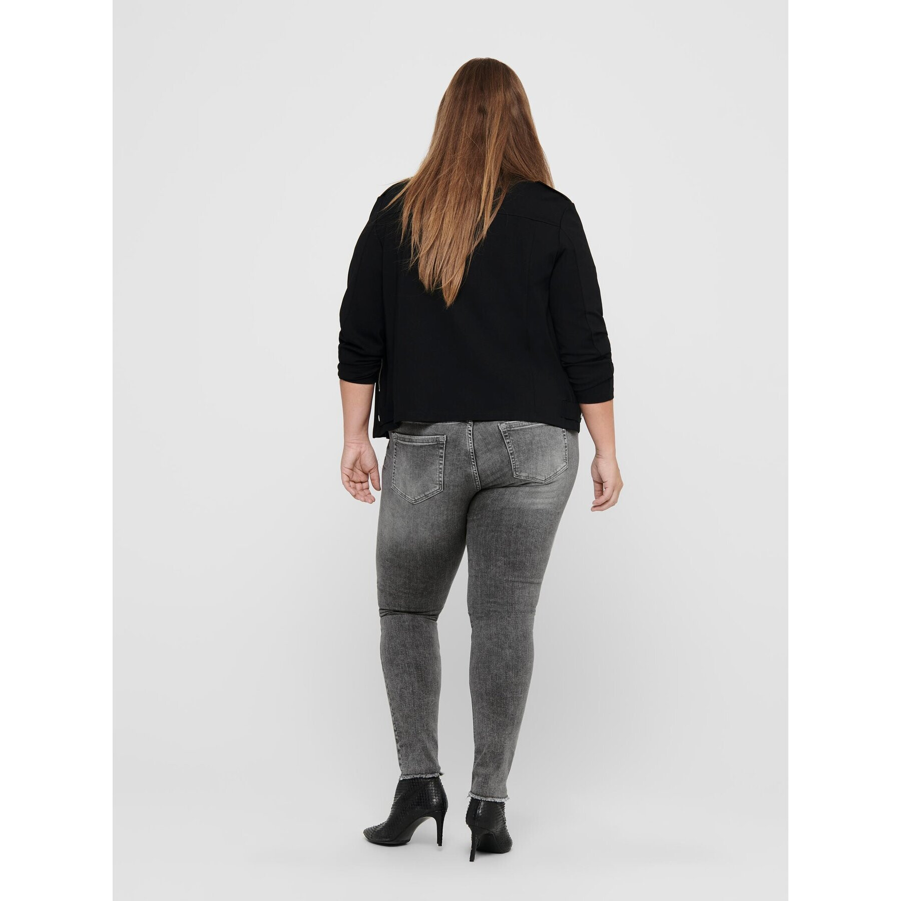 ONLY Carmakoma Jeansy Willy 15212252 Šedá Skinny Fit - Pepit.cz