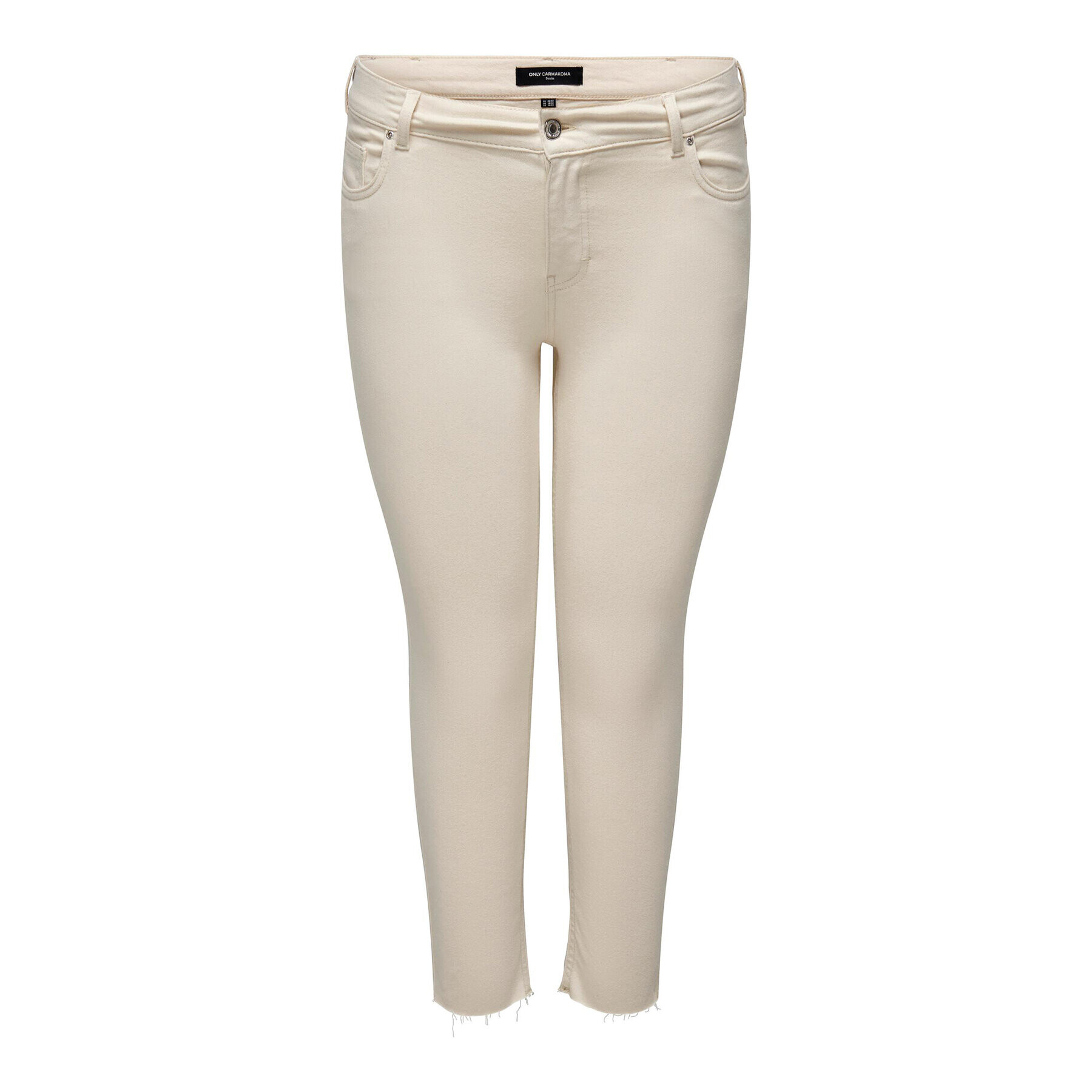 ONLY Carmakoma Jeansy Willy 15284673 Écru Skinny Fit - Pepit.cz