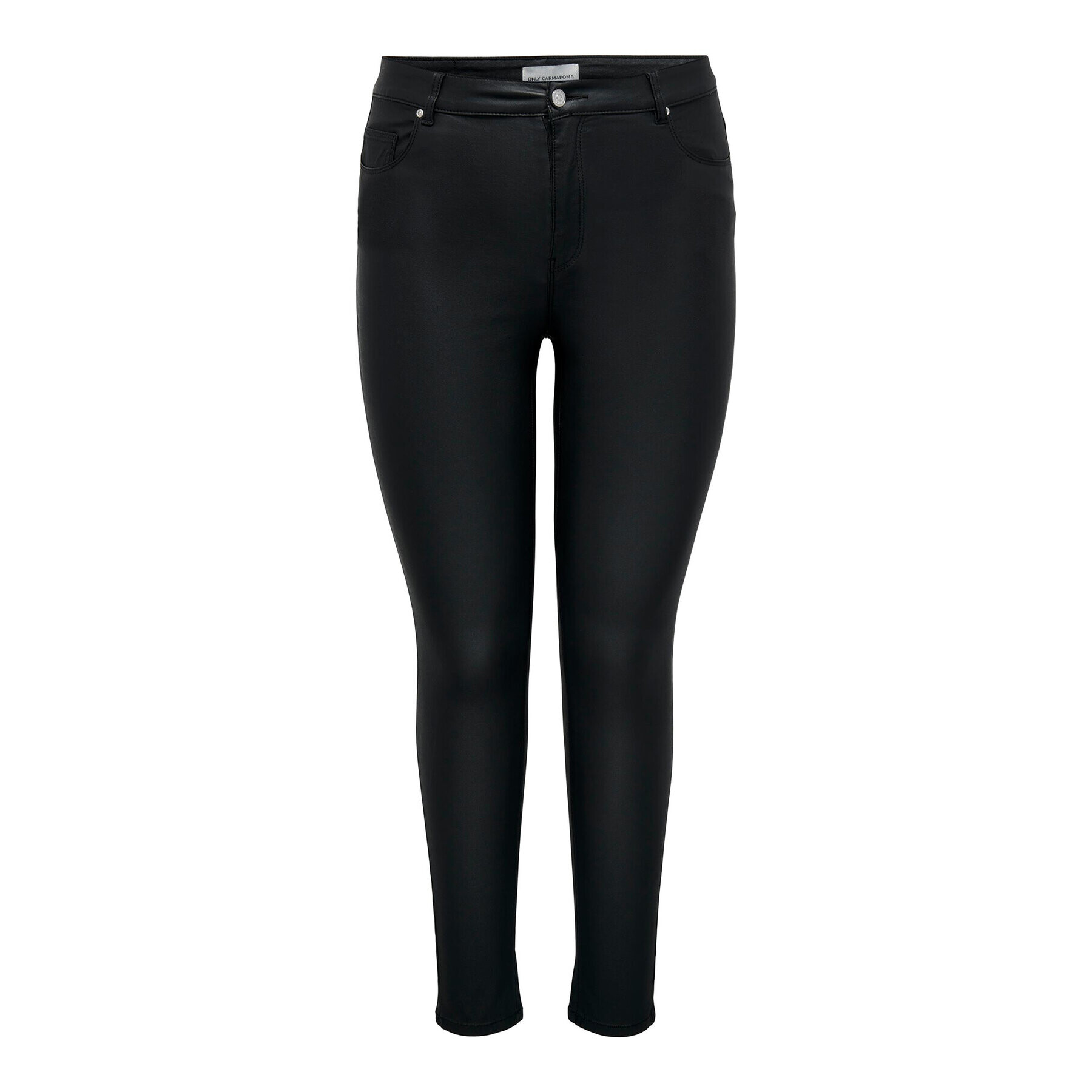 ONLY Carmakoma Kalhoty z imitace kůže 15301278 Černá Skinny Fit - Pepit.cz