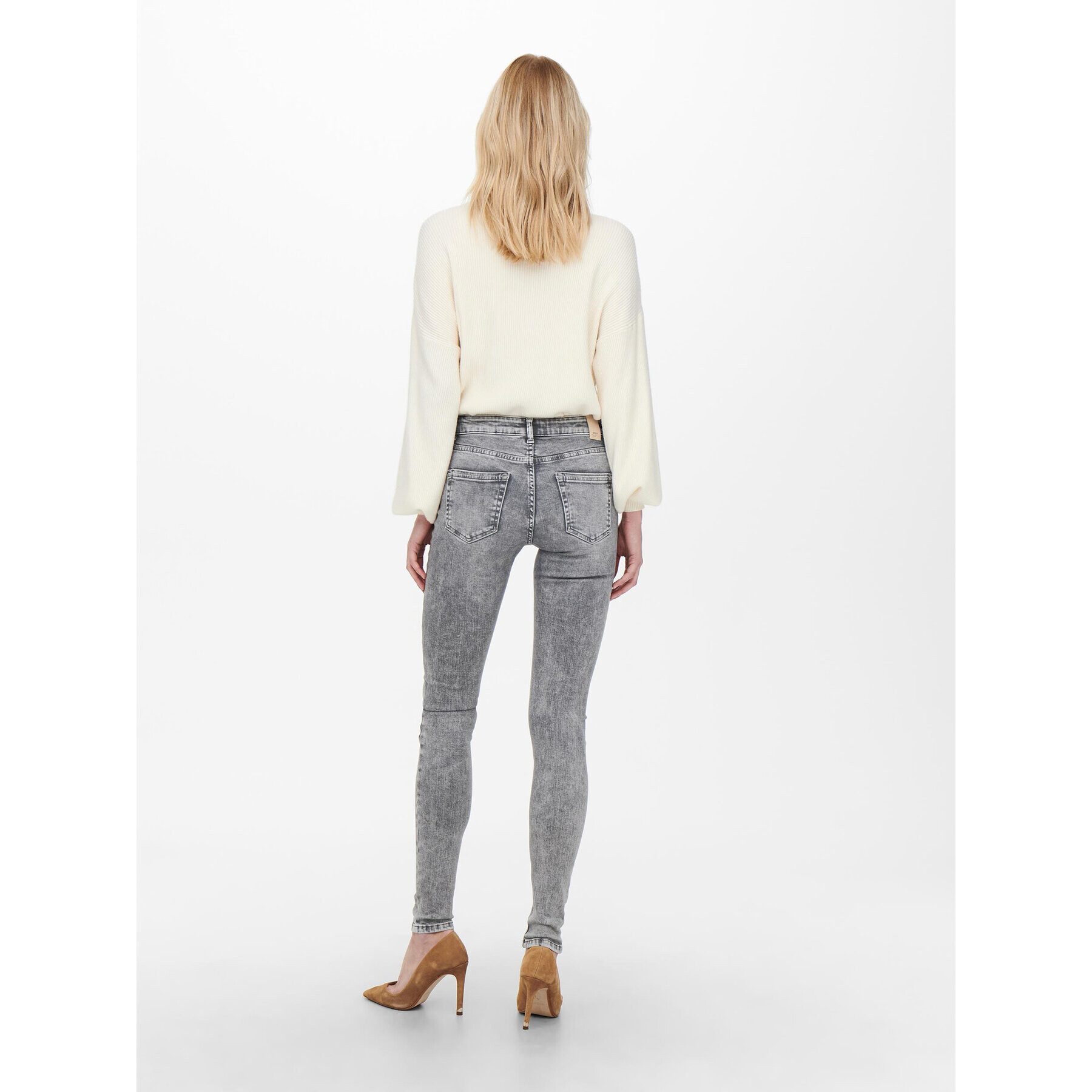 ONLY Jeansy 15245366 Šedá Skinny Fit - Pepit.cz