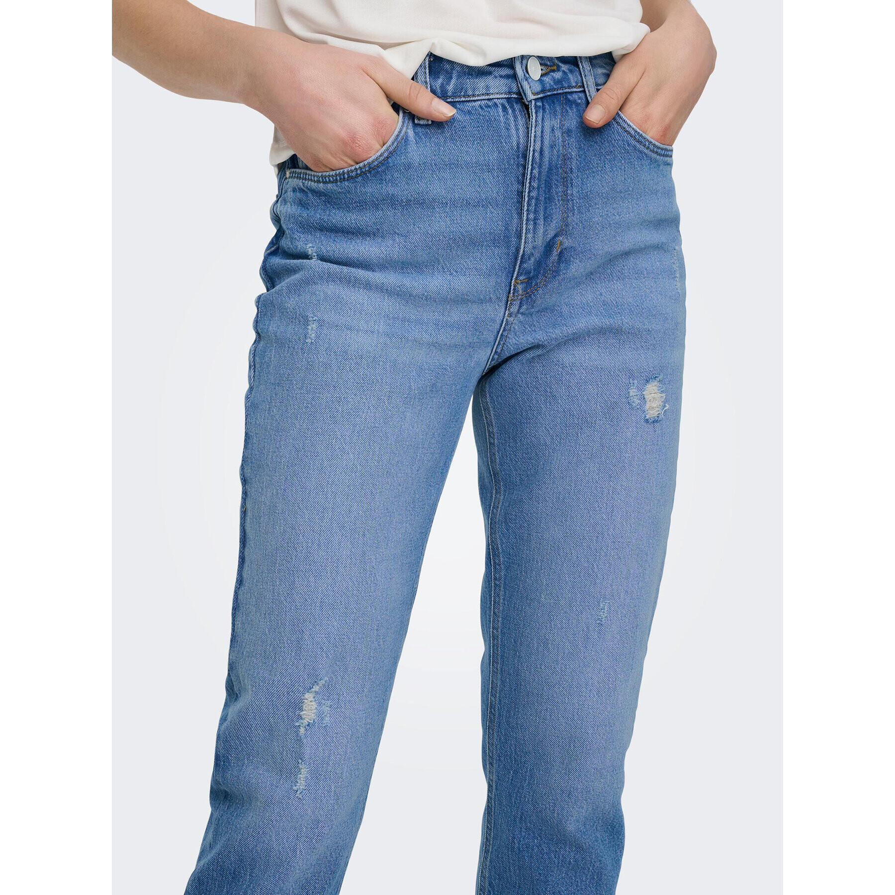 ONLY Jeansy 15249500 Modrá Straight Fit - Pepit.cz