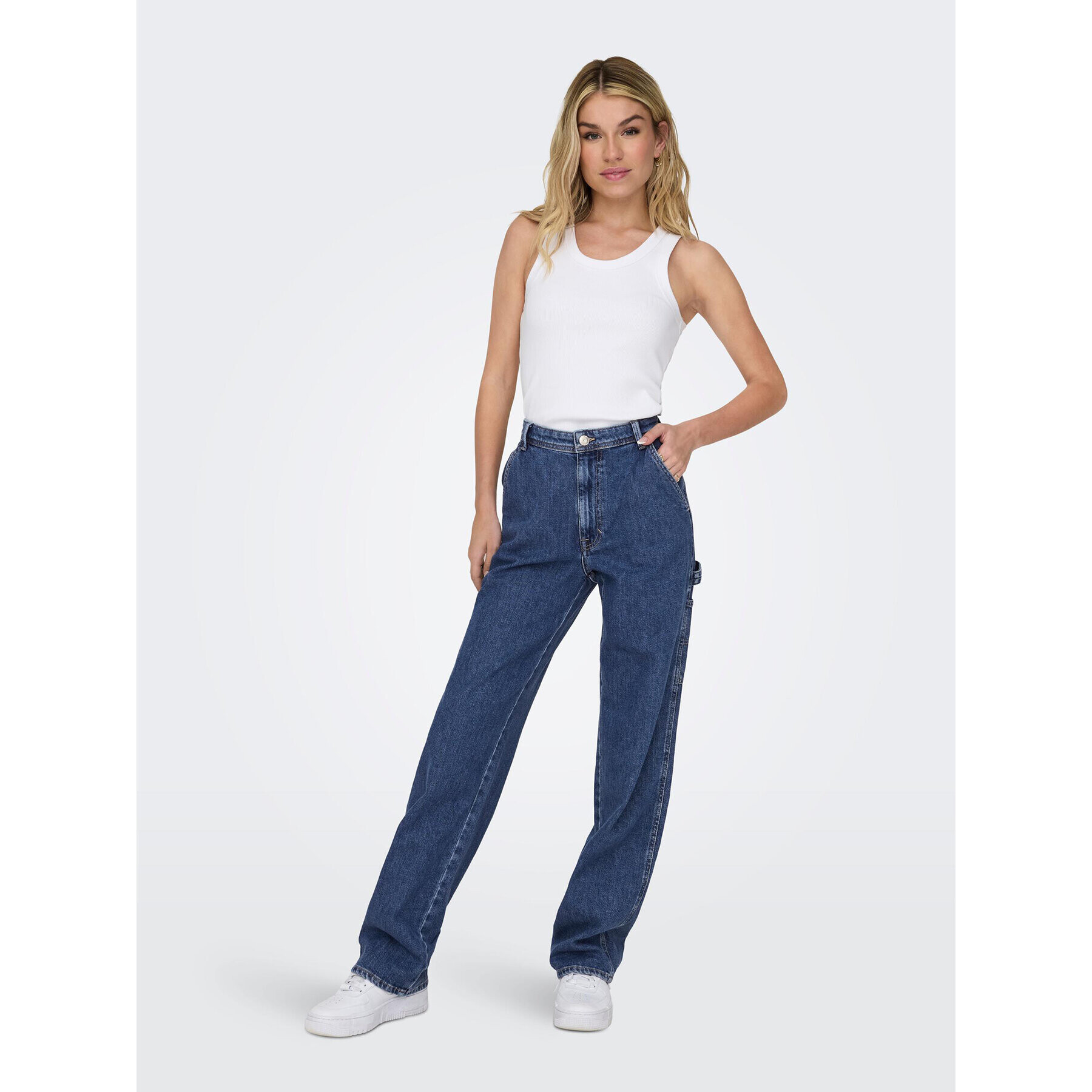 ONLY Jeansy 15271792 Modrá Straight Fit - Pepit.cz