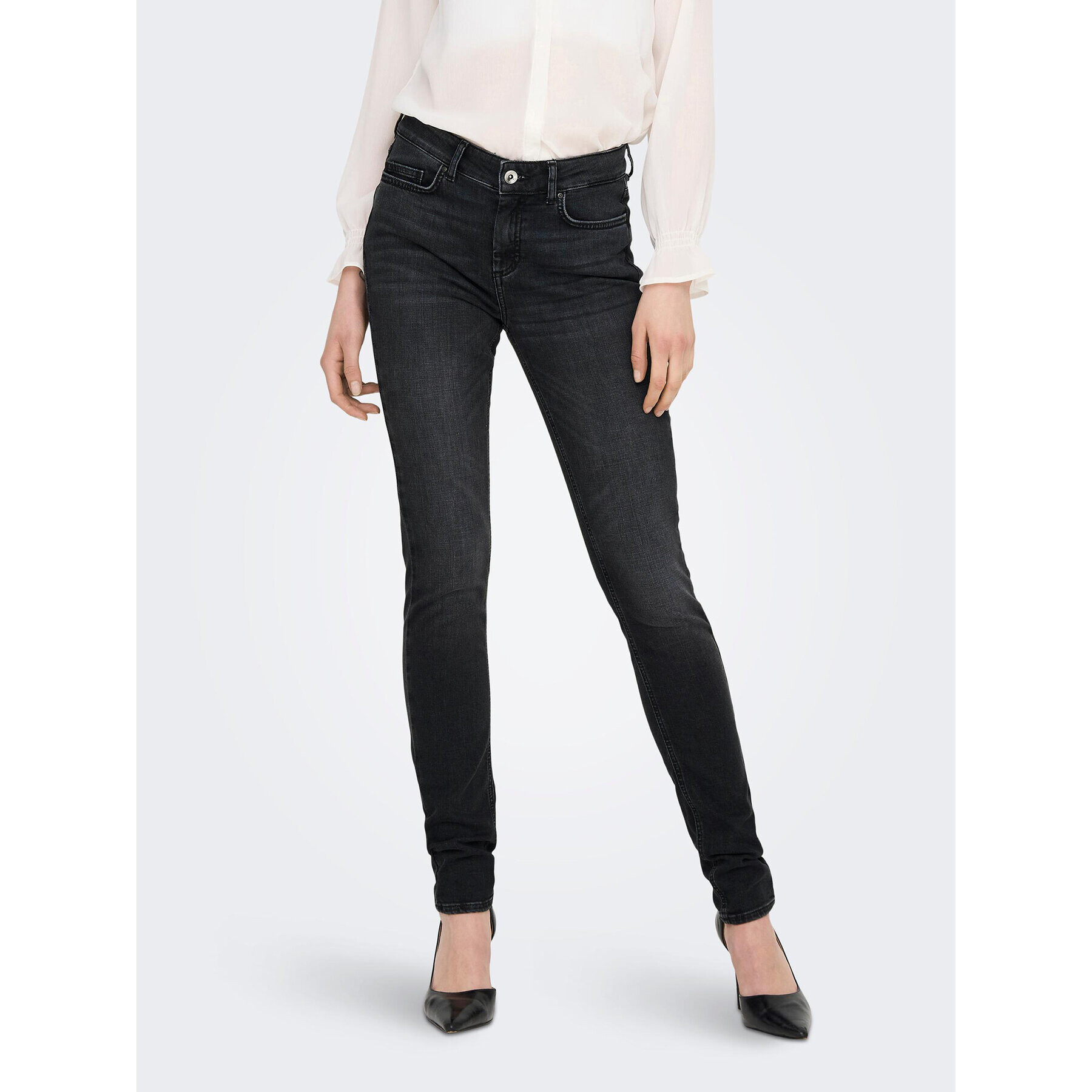 ONLY Jeansy Blush 15263747 Černá Skinny Fit - Pepit.cz