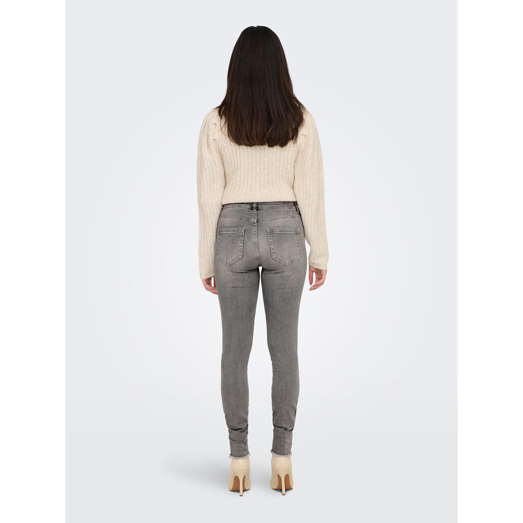 ONLY Jeansy Blush 15282313 Šedá Skinny Fit - Pepit.cz