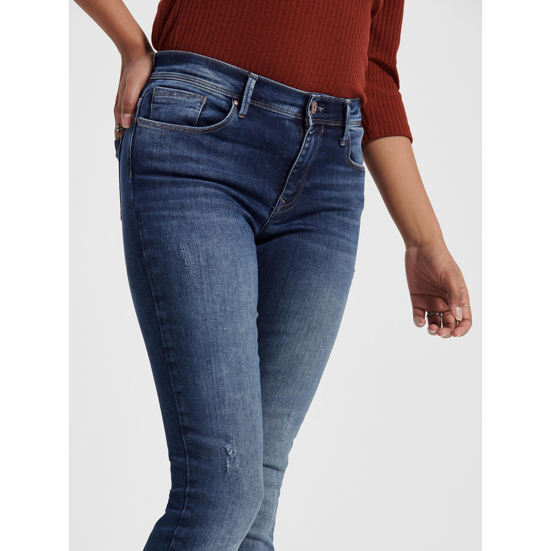 ONLY Jeansy Shape 15159137 Tmavomodrá Skinny Fit - Pepit.cz