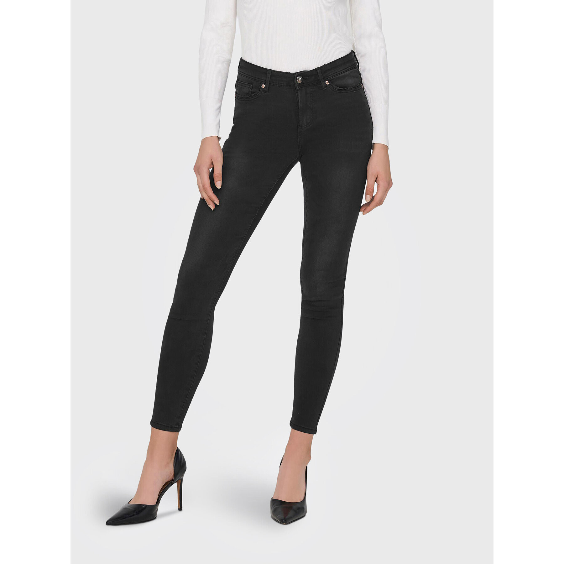 ONLY Jeansy Wauw 15230459 Černá Skinny Fit - Pepit.cz