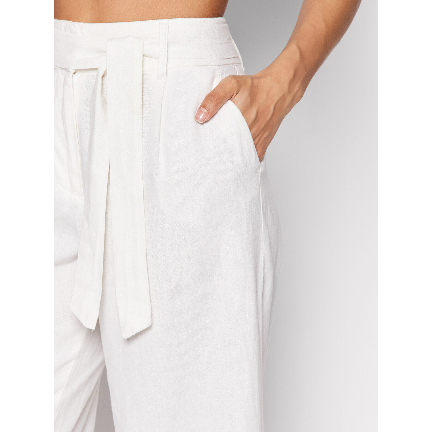 ONLY Kalhoty culottes Caro 15255128 Bílá Relaxed Fit - Pepit.cz