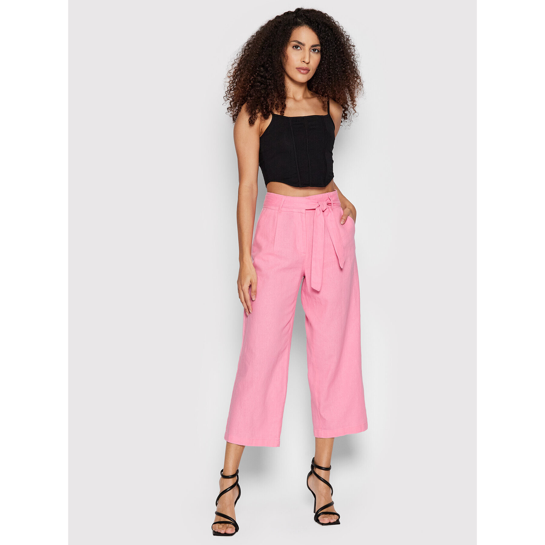 ONLY Kalhoty culottes Caro 15255128 Růžová Regular Fit - Pepit.cz