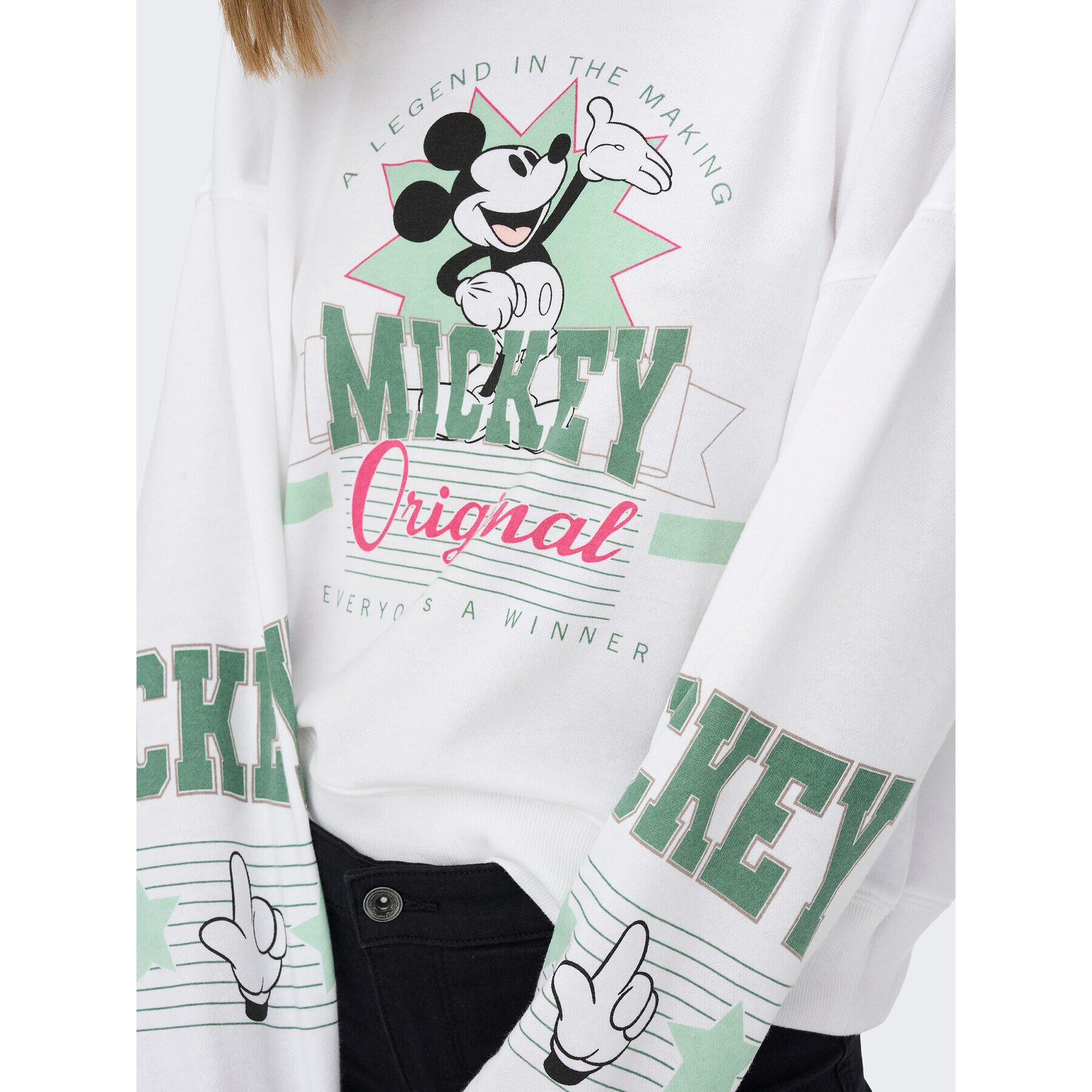 ONLY Mikina Mickey Mouse 15272197 Bordó Regular Fit - Pepit.cz